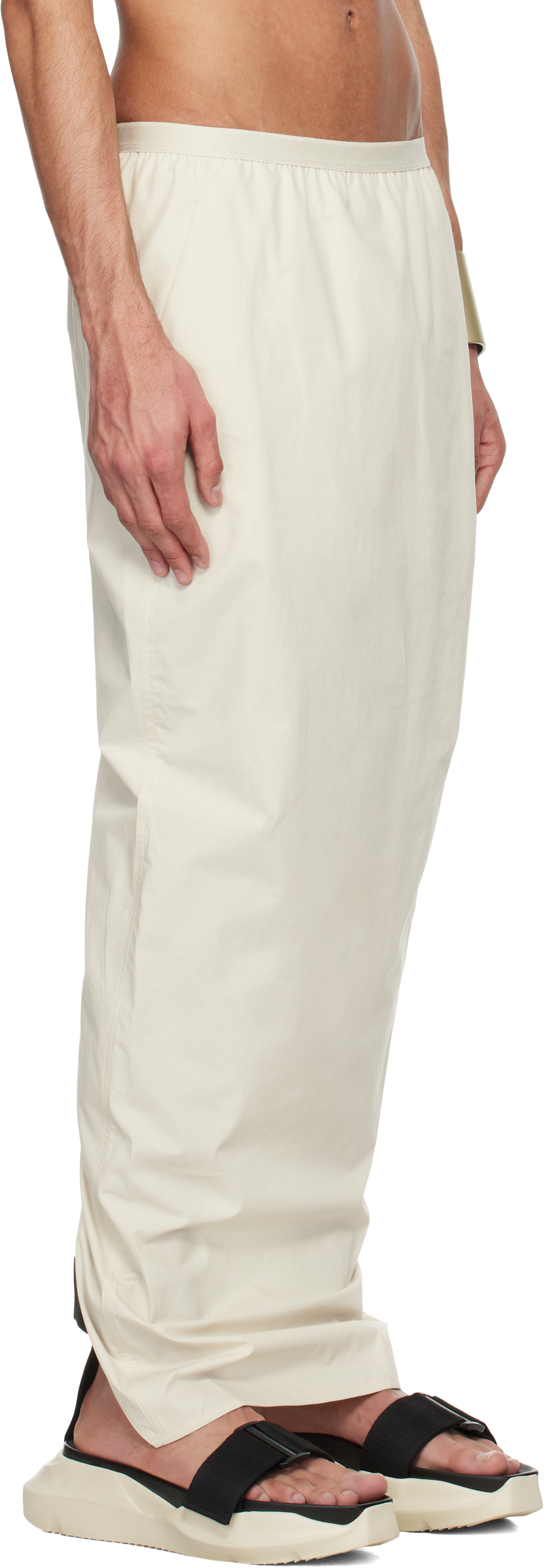 Rick Owens Off-white Hollywood Soft Pillar Long Skirt In 41 Dinge