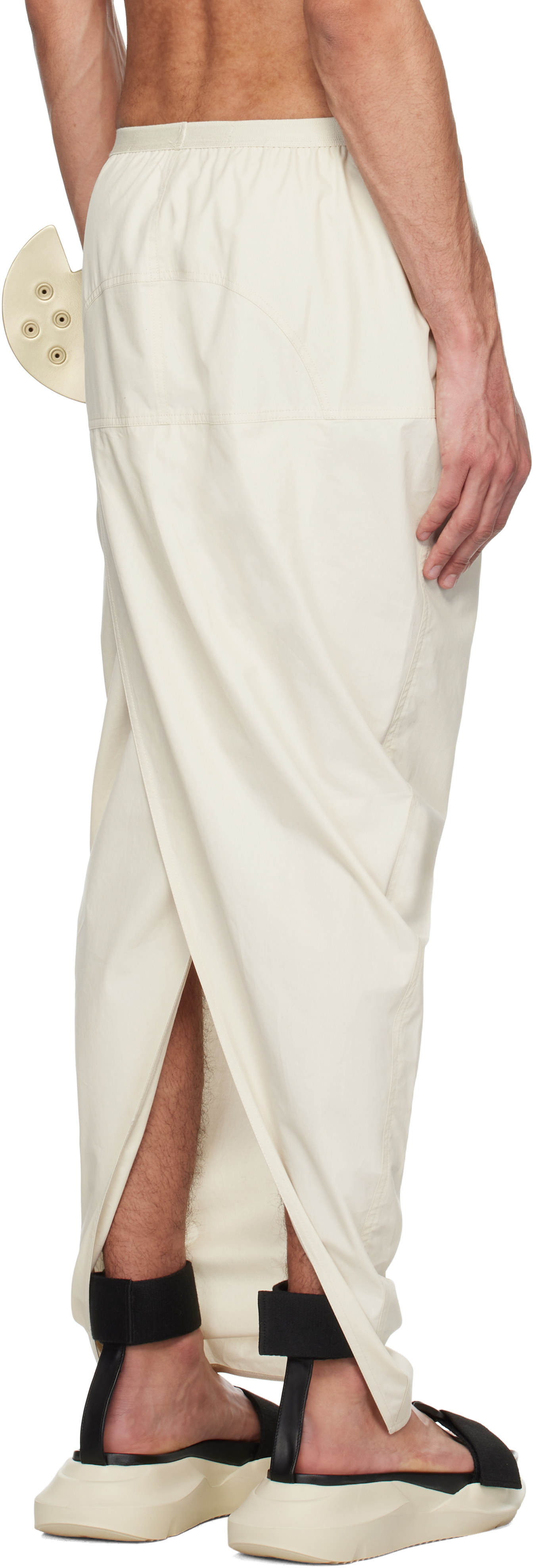 Rick Owens Off-white Hollywood Soft Pillar Long Skirt In 41 Dinge