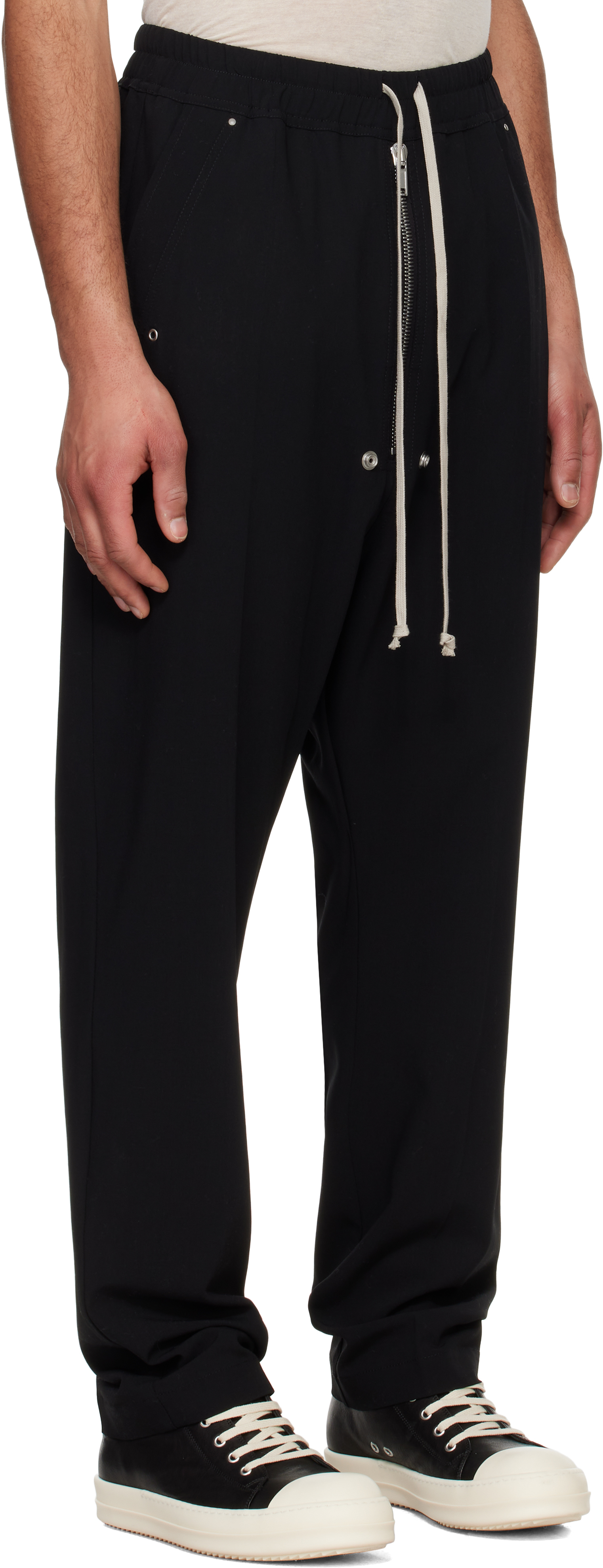Rick Owens Trousers With Tapered Leg And Pockets In 09 Black