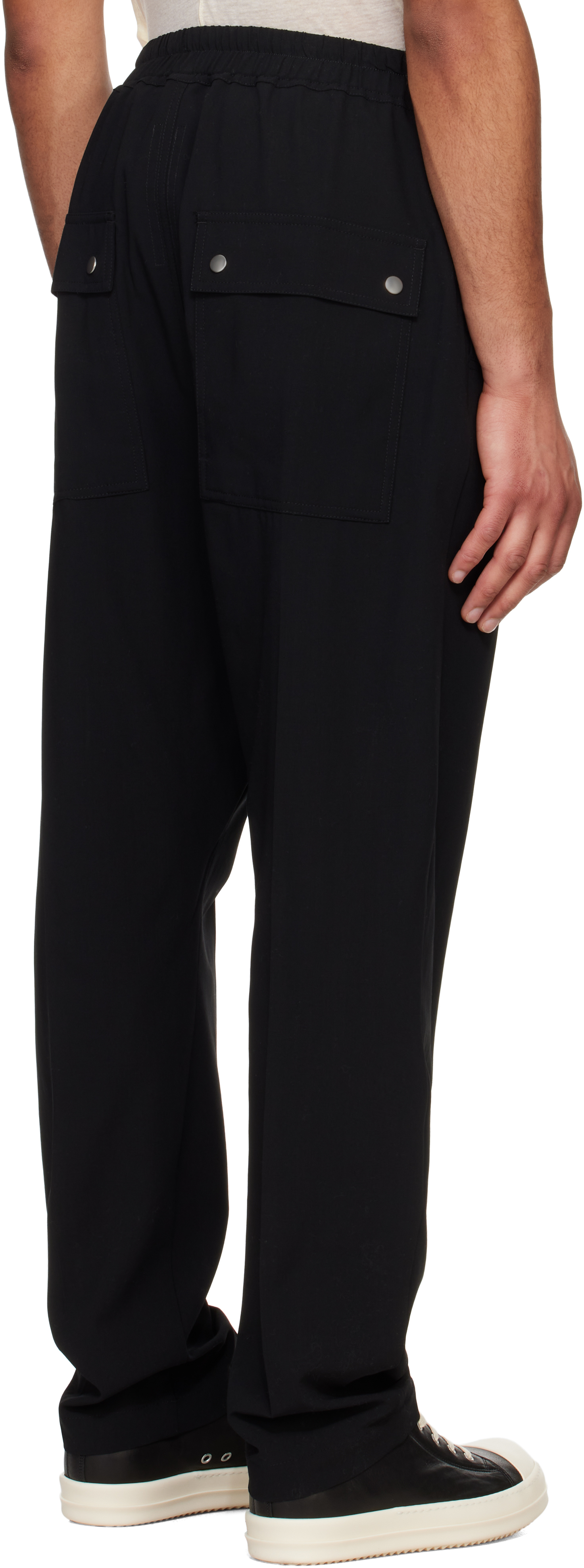 Rick Owens Trousers With Tapered Leg And Pockets In 09 Black