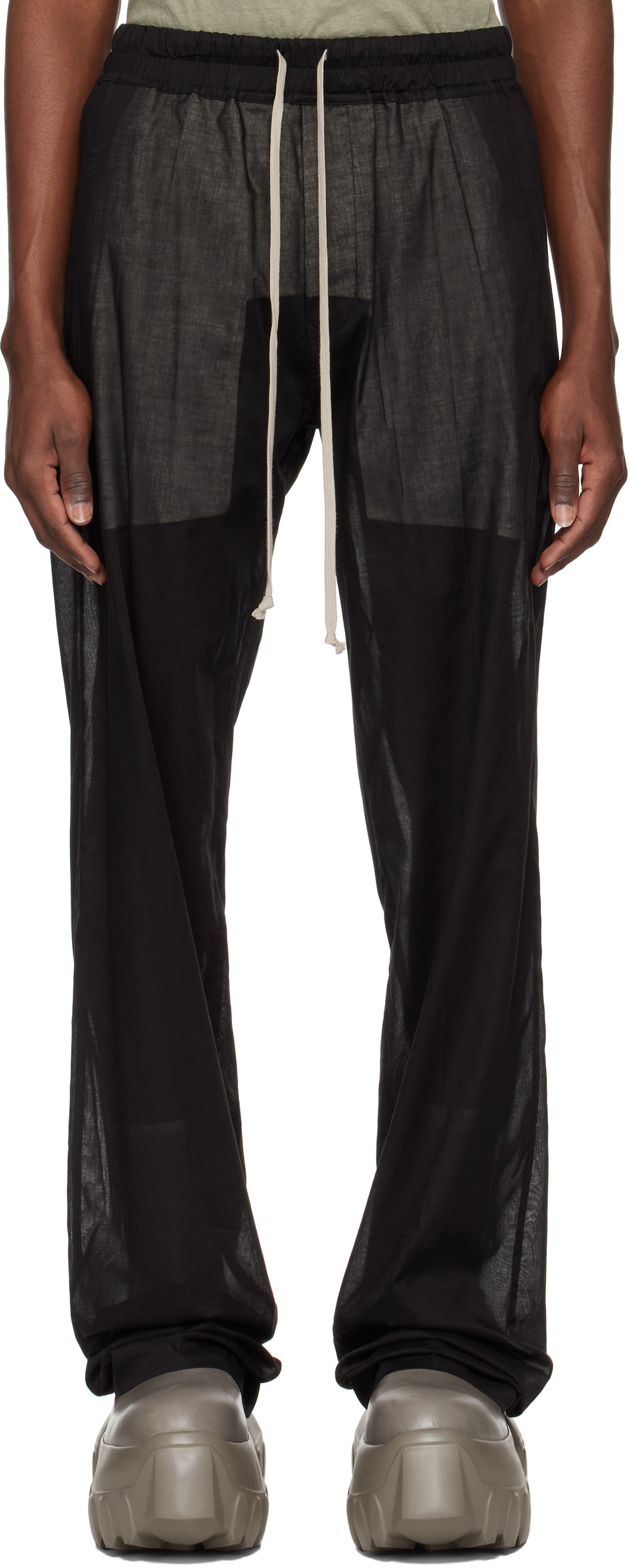 Black Hollywood Dietrich Drawstring Trousers