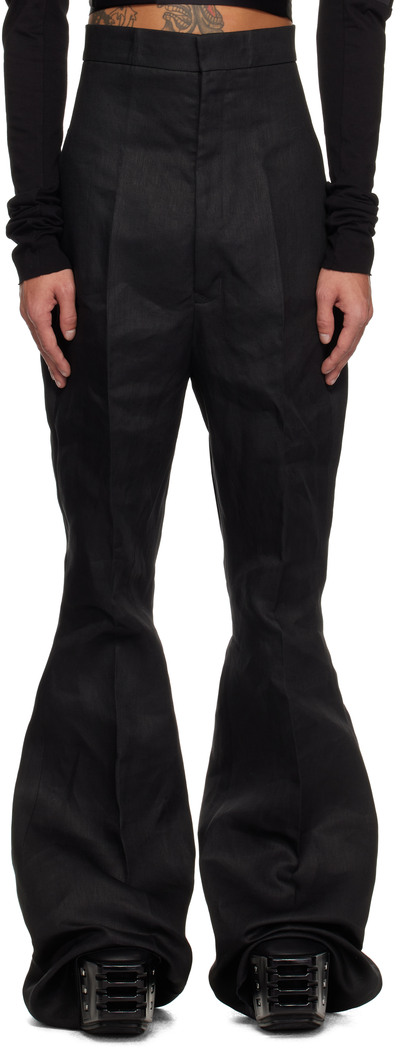 Rick Owens: ブラック Hollywood Dirt Bolan トラウザーズ