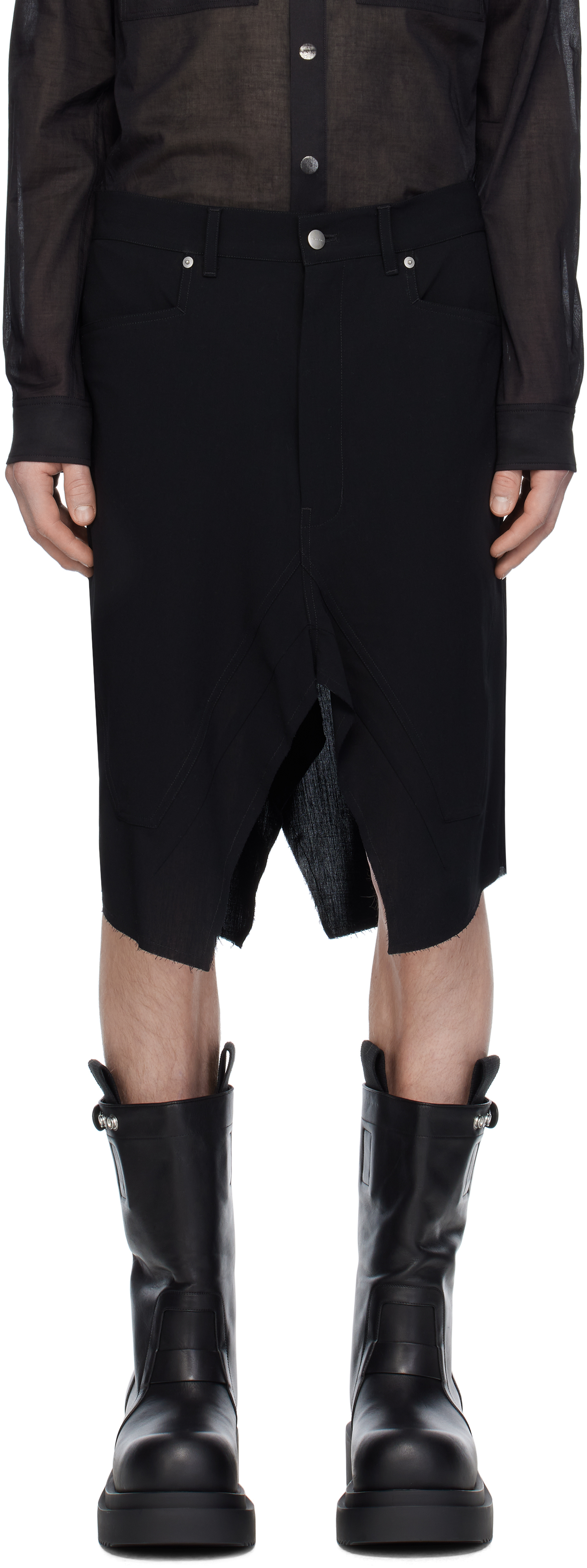 【RICK OWENS】ブラック Hollywood Theresa ミディアムスカート Rick Owens ウィメンズ ミディアムスカート | SSENSE 日本