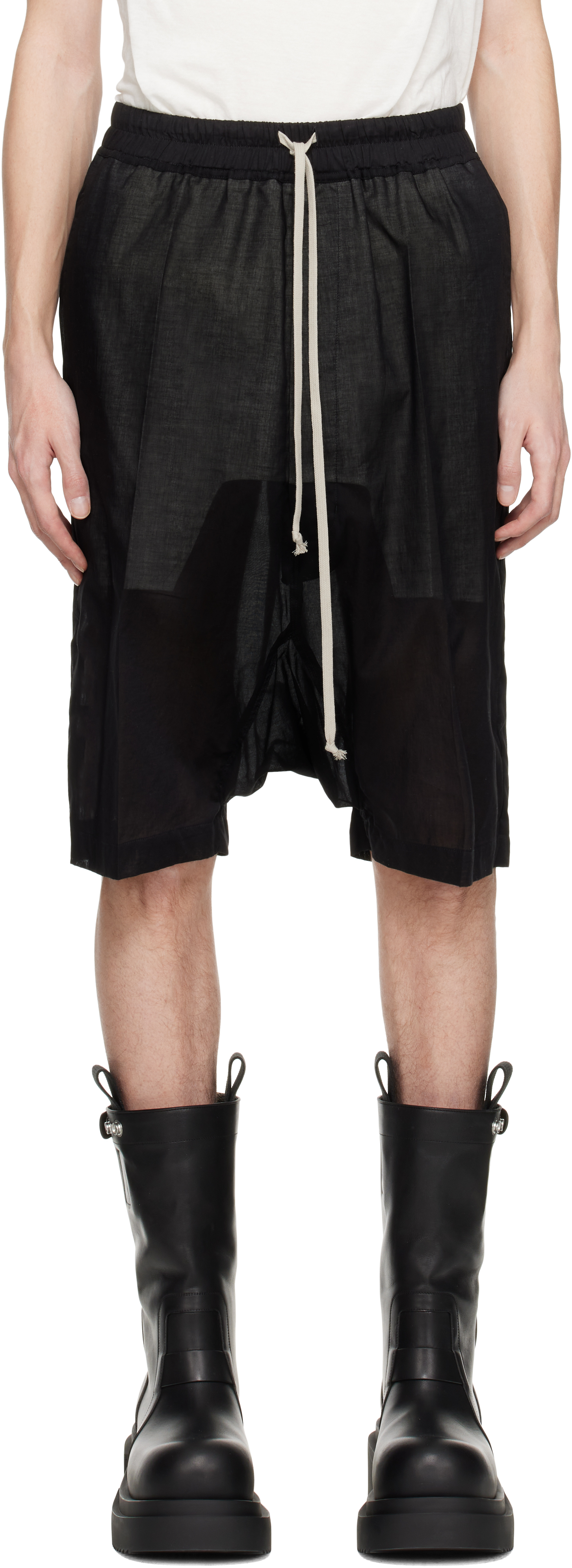 Rick Owens pods 46 黒 ブラック2022SS Rick Owens (リックオウエンス) - RICK'S PODS ハーフ パンツ