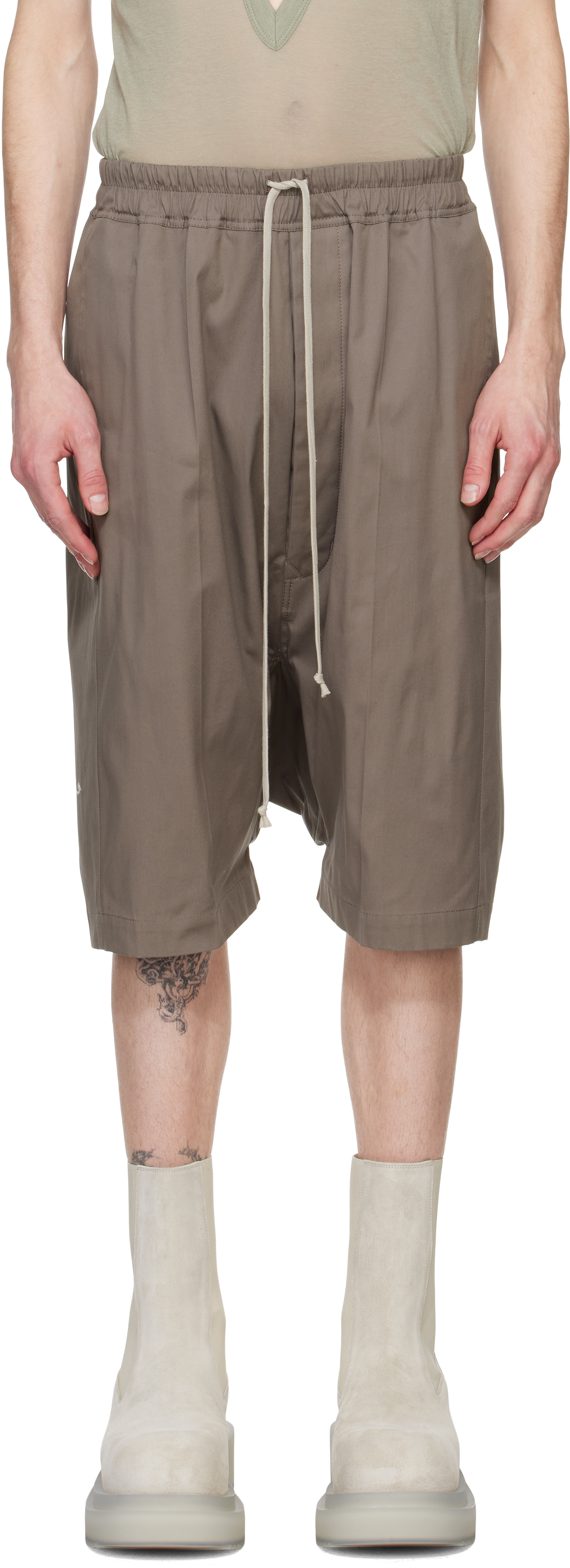 Rick Owens: Gray Hollywood Rick S Pods Shorts | SSENSE