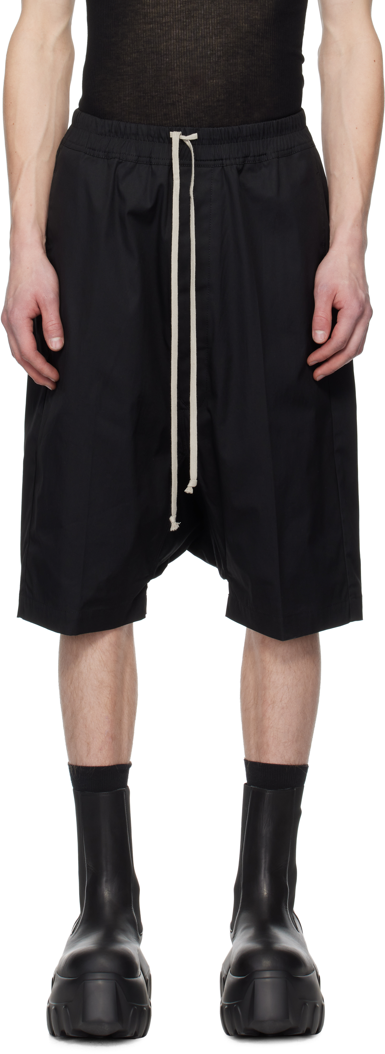 Rick Owens: ブラック Hollywood Rick's Pods ショートパンツ