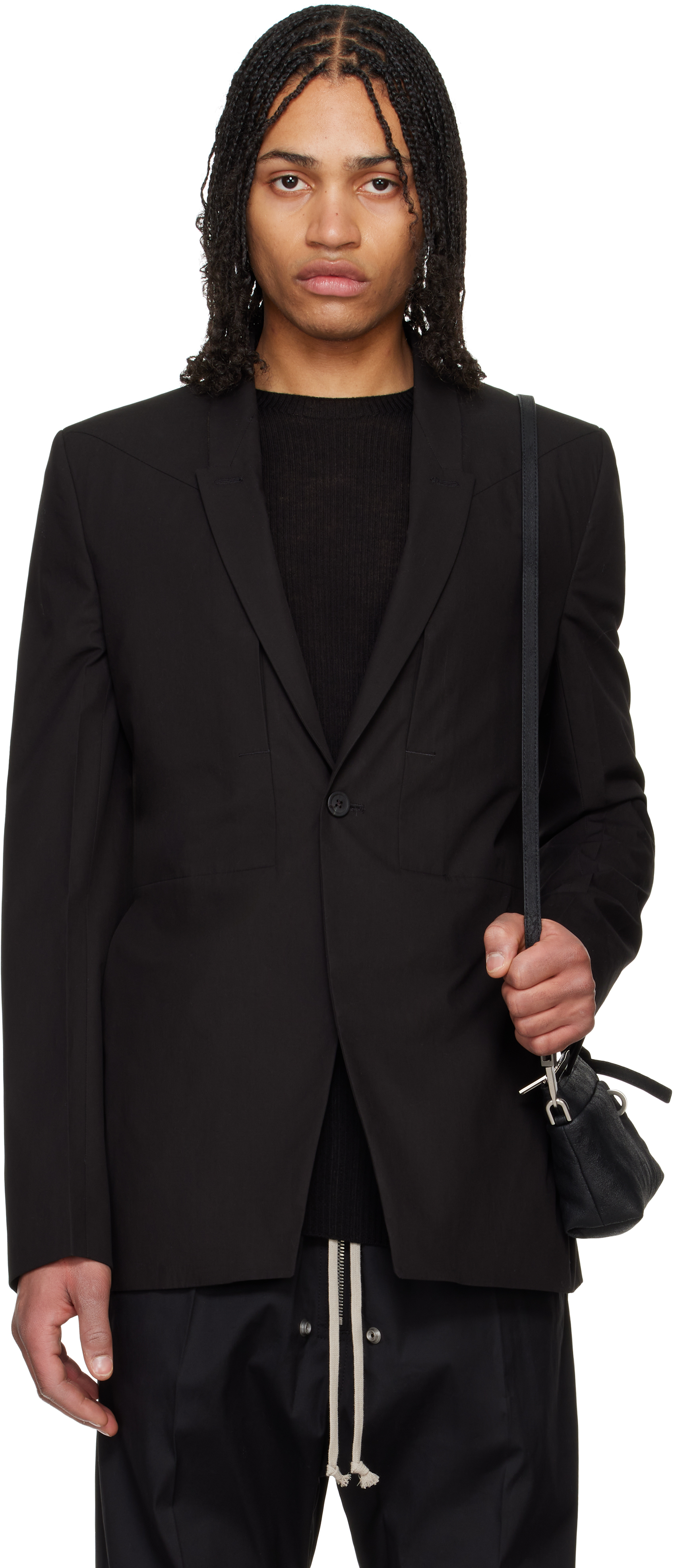 Rick Owens Black Hollywood Fogpocket Soft Soft Blazer | ModeSens