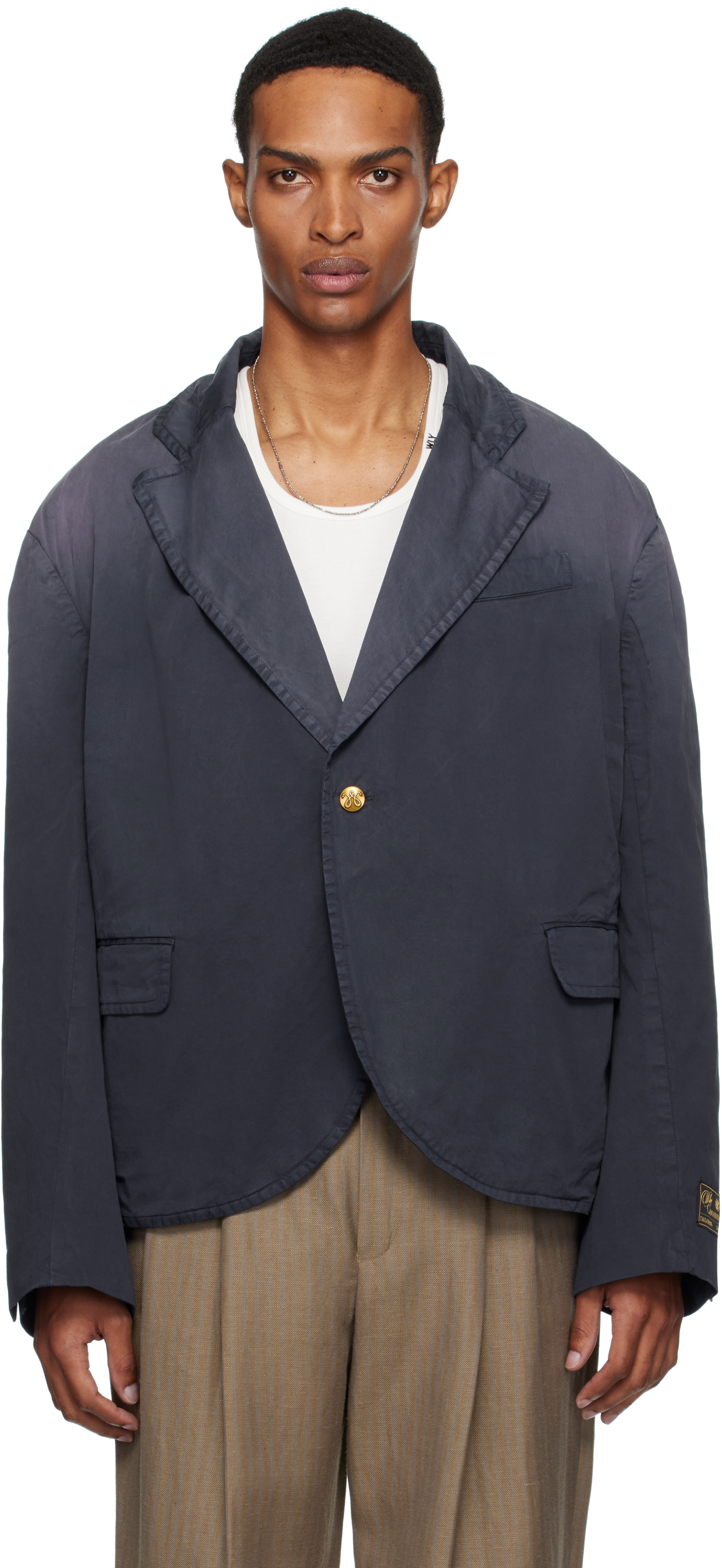 Navy Box Cutter Blazer