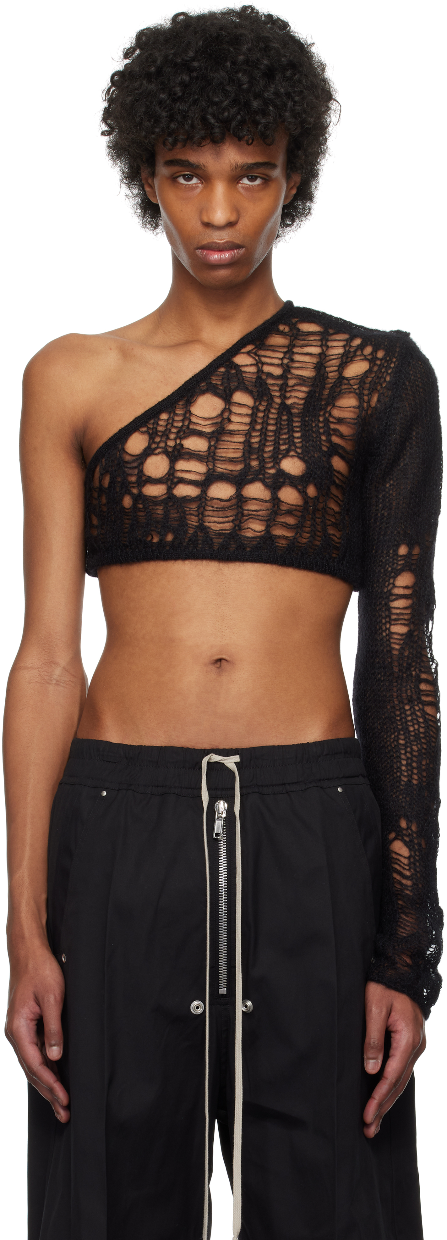 【RICK OWENS】スパイダー ジギー トップ ブラック Rick Owensのブラック Hollywood Spider Ziggy トップスがセール中