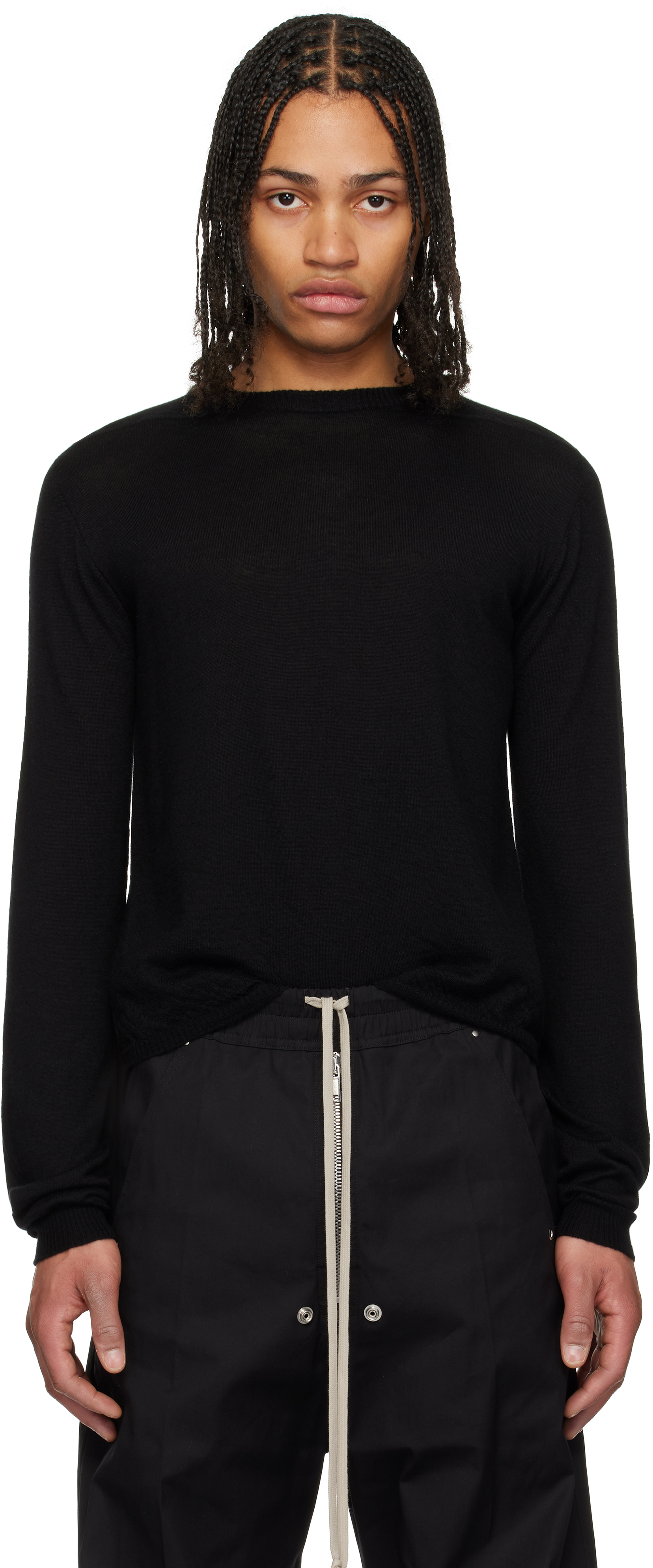 Rick Owens: ブラック Hollywood Cropped Level Biker ラウンド