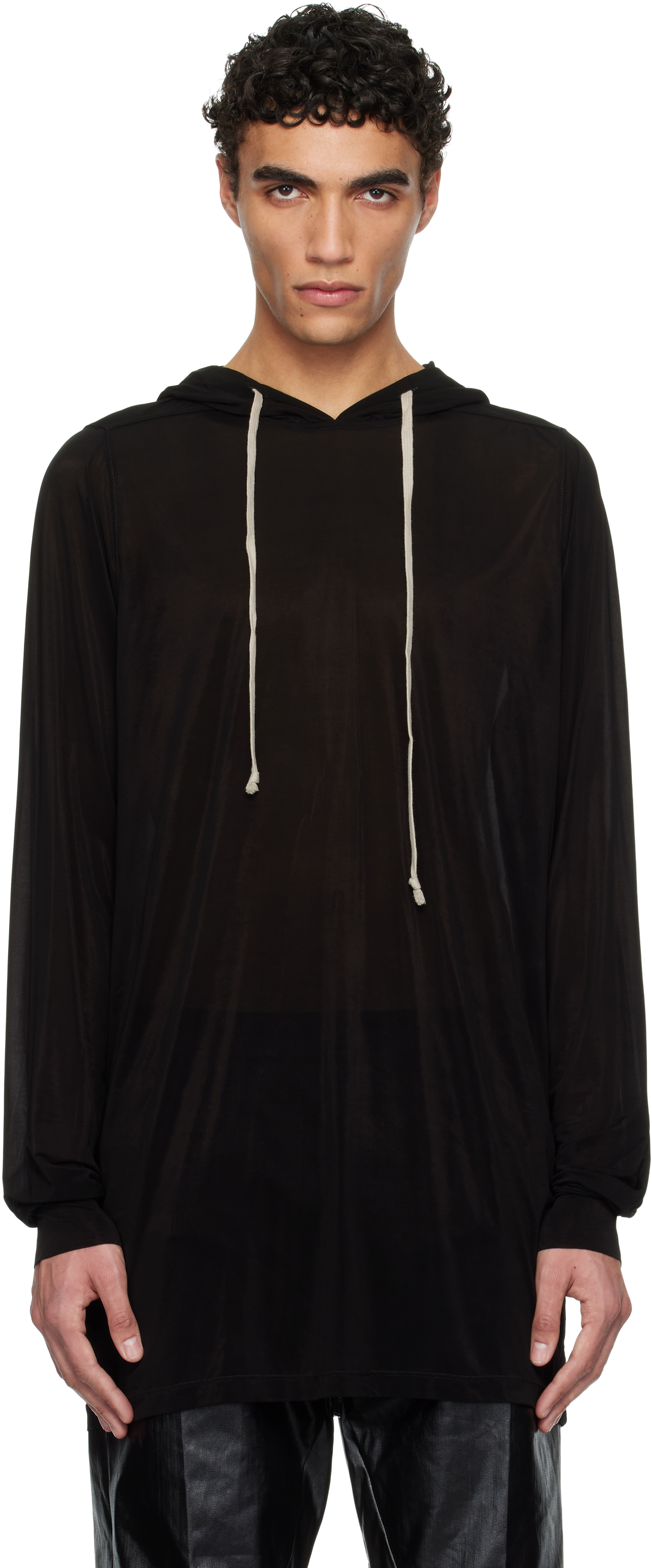【Rick Owens】ブラック Hollywood カフタン フーディ Rick Owens】ブラック Hollywood カフタン フーディ