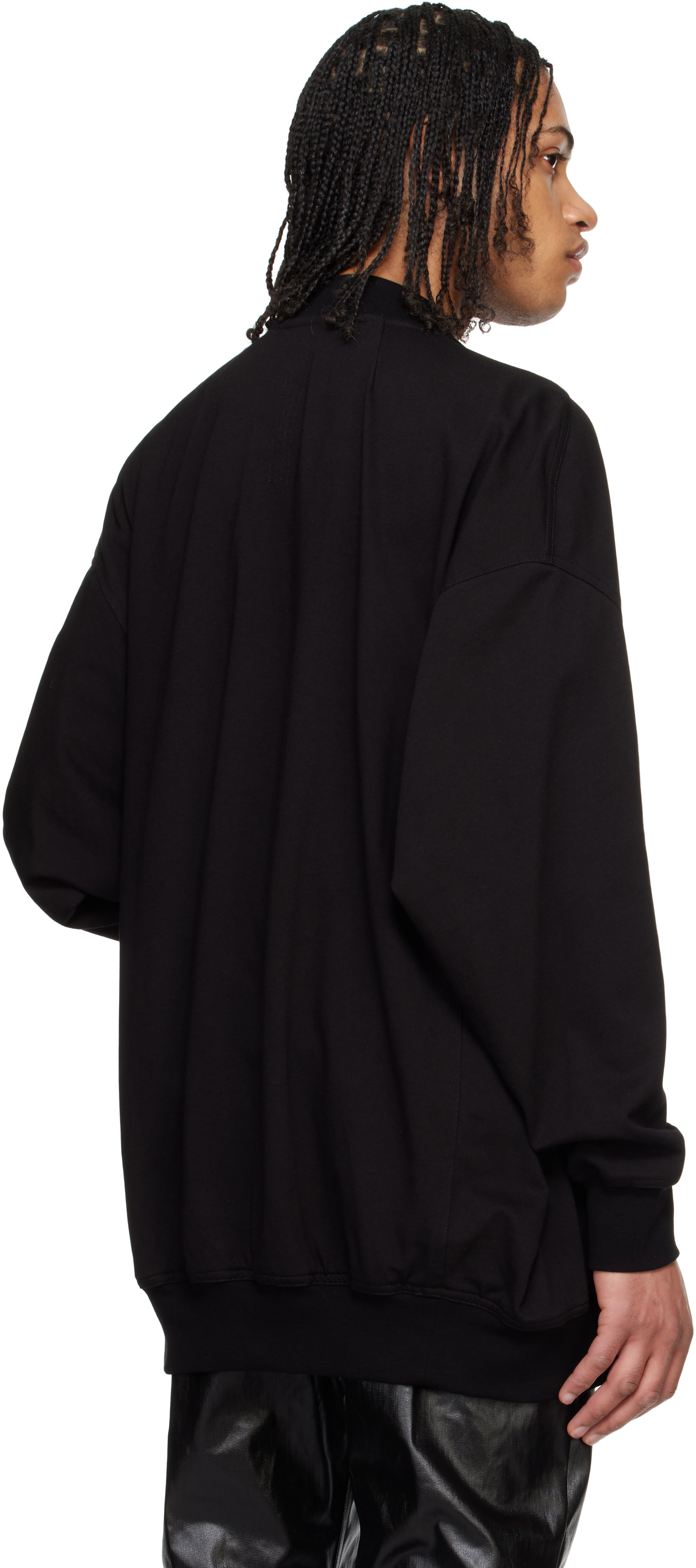 Rick Owens Black Hollywood Jumbo Flight Bomber Jacket In 09 Black
