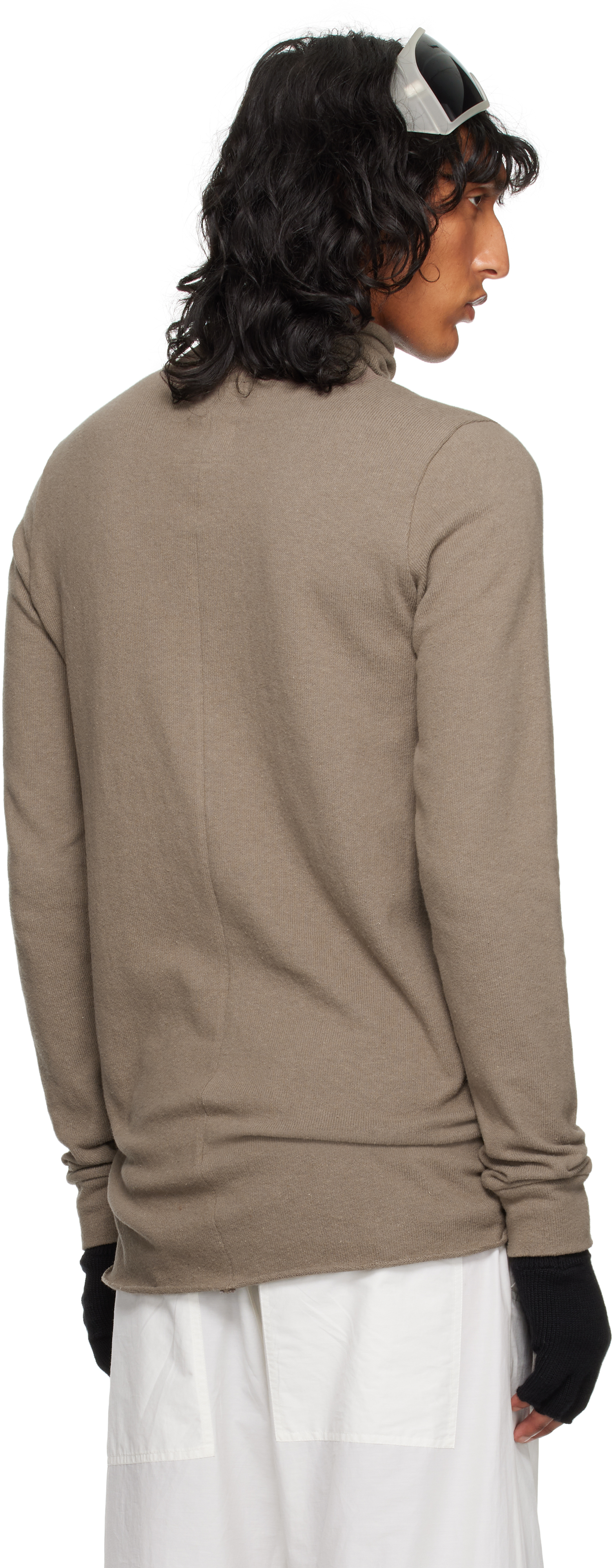 Rick Owens Moncler + Gray Surf Turtleneck In 25u Dust