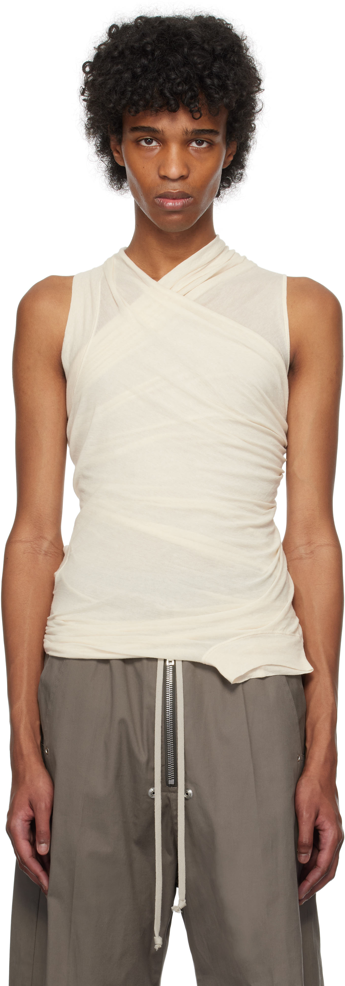 【Rick Owens】ホワイト ハリウッドバナナTシャツ RICK OWENS Hollywood Banana T Natural - Wrong Weather