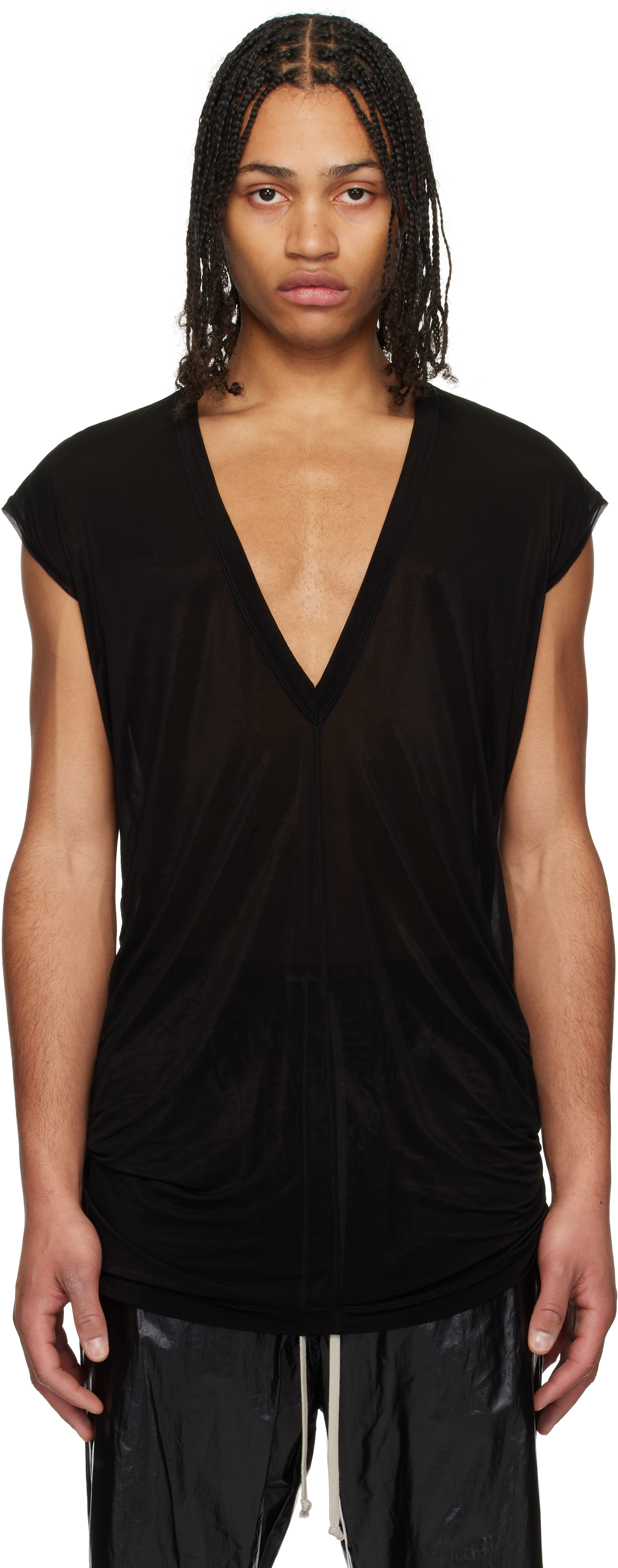 【関税込み】Rick Owens グレー Hollywood Deep V SL トップス Rick Owens☆ブラウン Porterville Deep V SL トップス