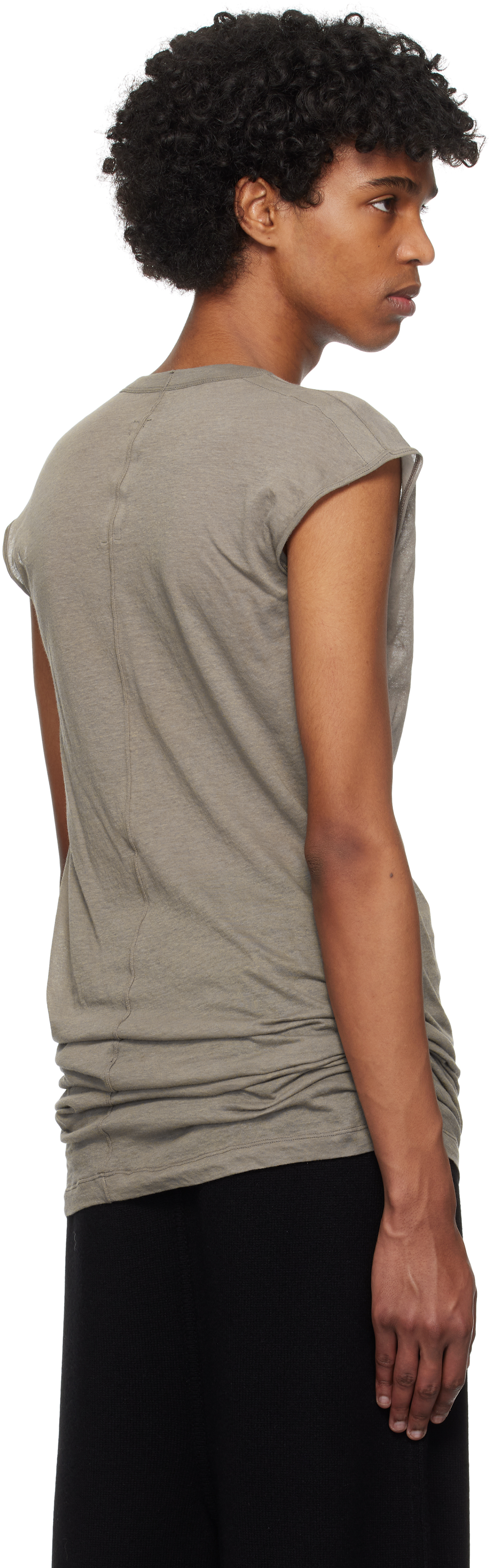 Rick Owens Gray Holywood Dylan T-shirt In 34 Dust