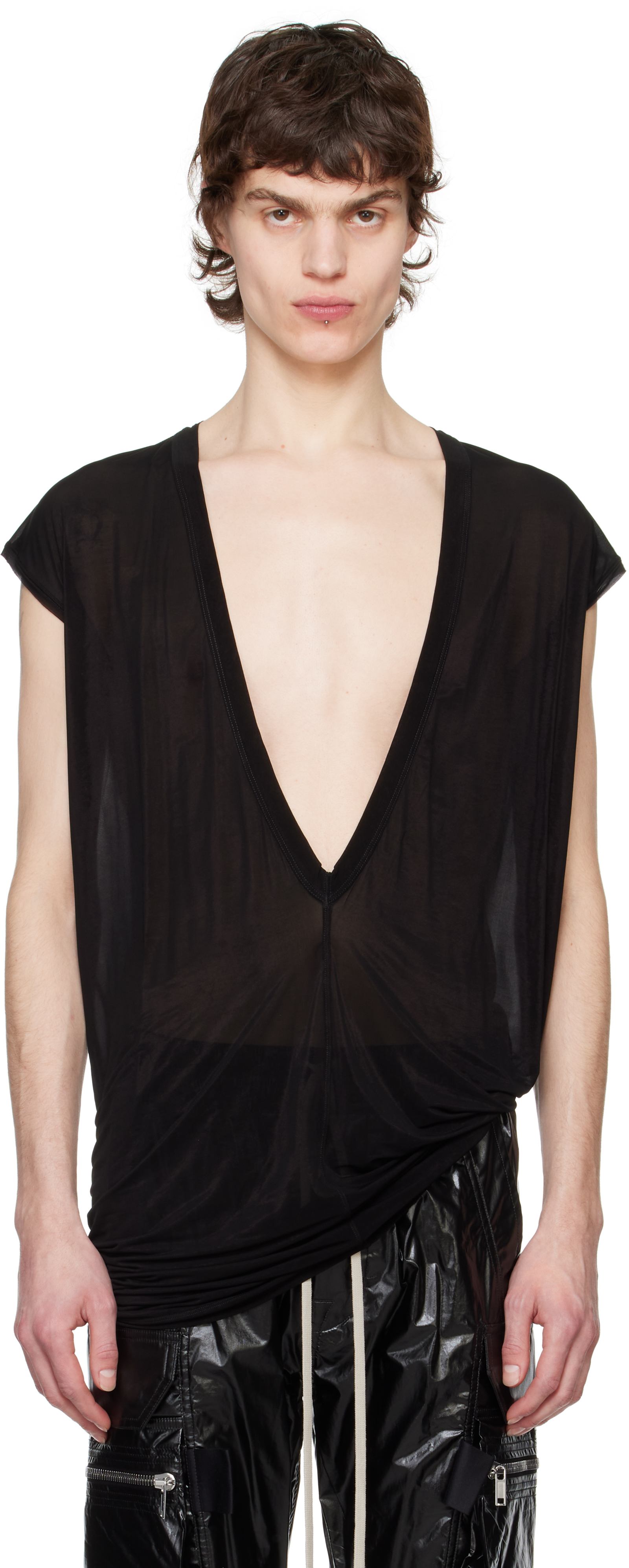 【関税込み】Rick Owens ブラック Hollywood Dylan トップス Rick Owensのブラック Hollywood Dylan トップスがセール中