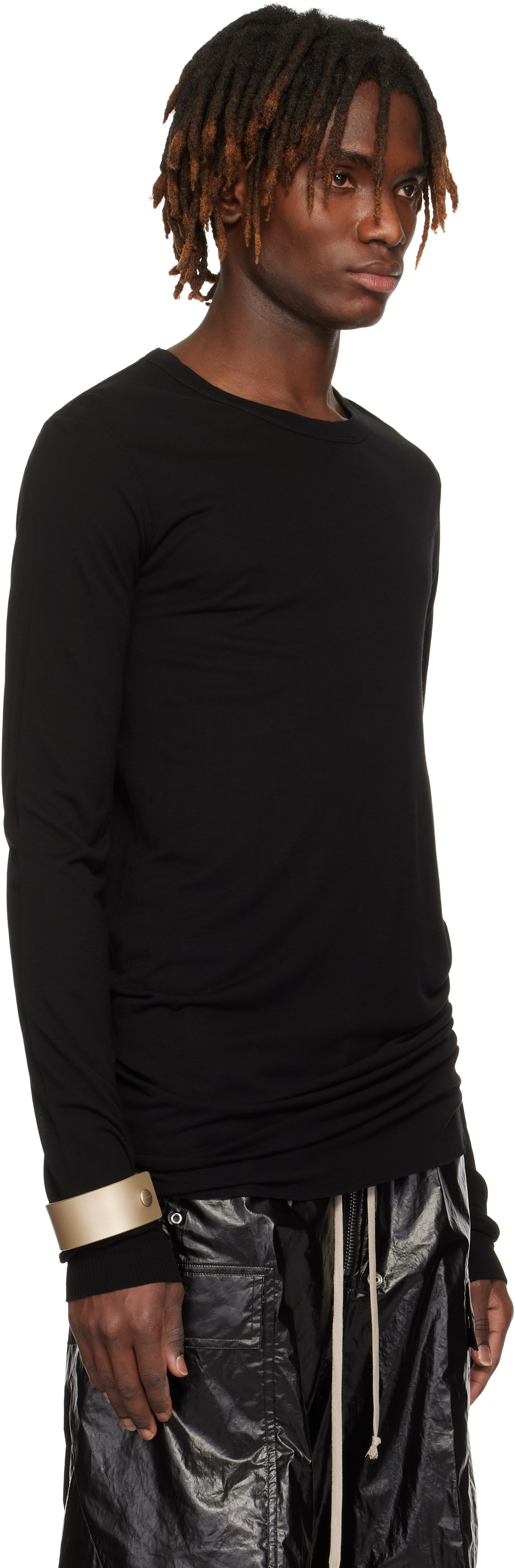 Rick Owens Black Hollywood Basic Ls T-shirt In 09 Black