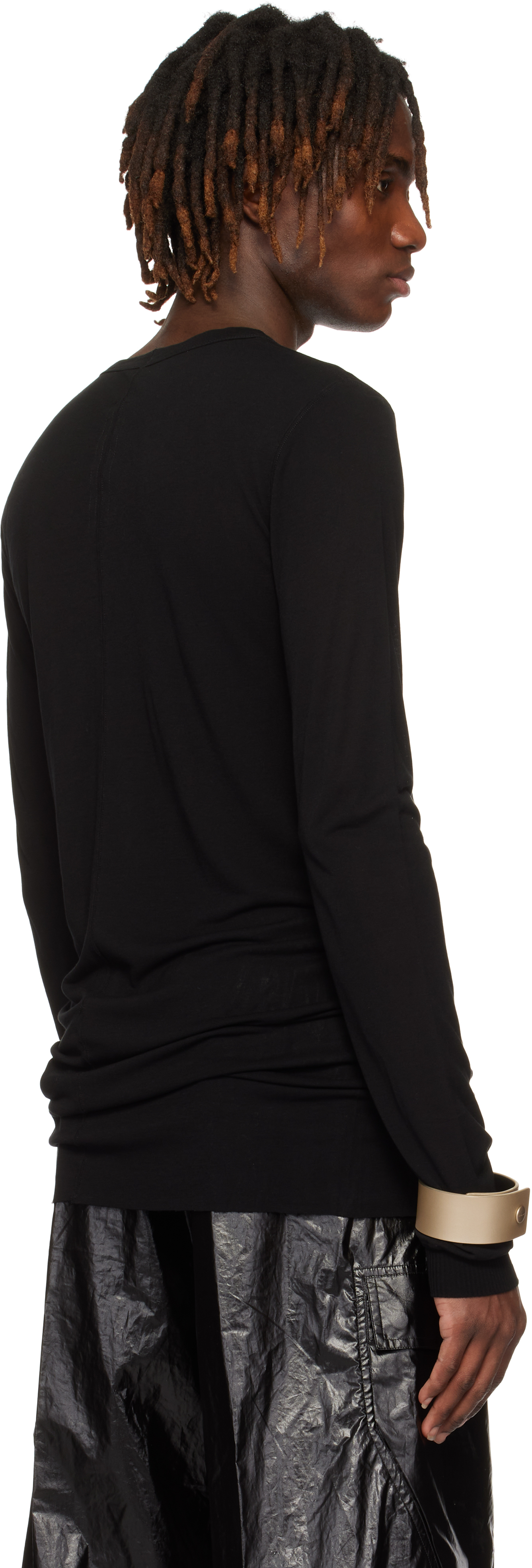 Rick Owens Black Hollywood Basic Ls T-shirt In 09 Black