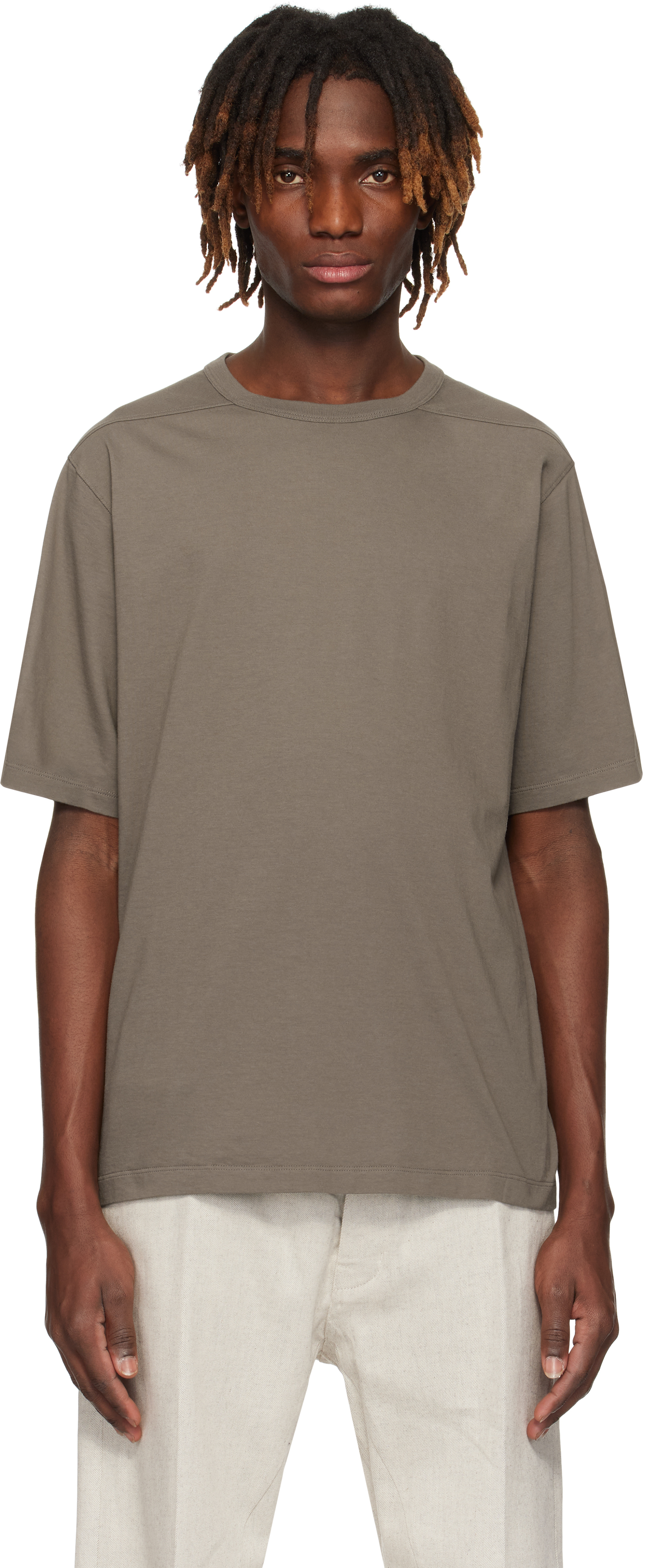 【関税込み】Rick Owens グレー Hollywood  T Tシャツ Rick Owens - Hollywood Jumbo Double Level LS T-Shirt | HBX