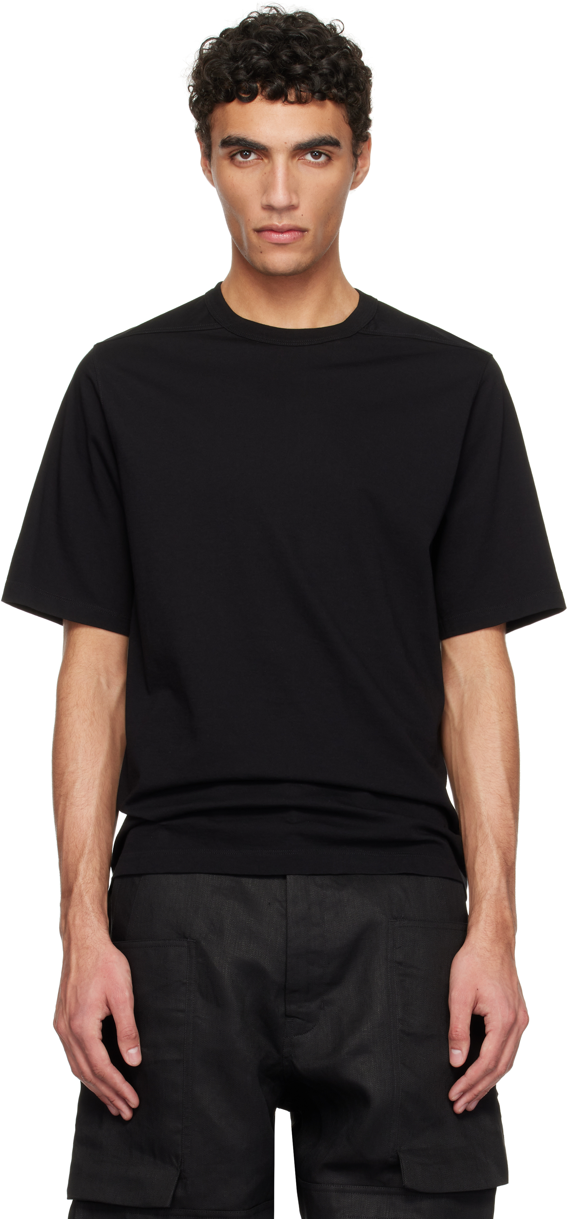 Tシャツ・カットソー RICK OWENS 'Brad T' T-shirt Black Hollywood Brad T-shirt by Rick Owens on Sale