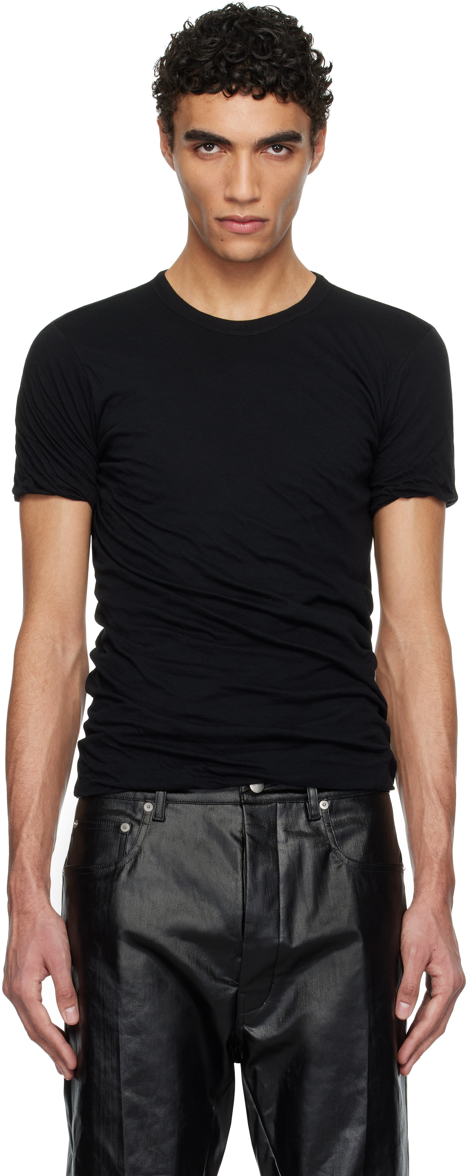 【関税・送料込】RICK OWENS Porterville Double 半袖 Tシャツ Rick Owensのブラック Porterville Double 半袖Tシャツがセール中