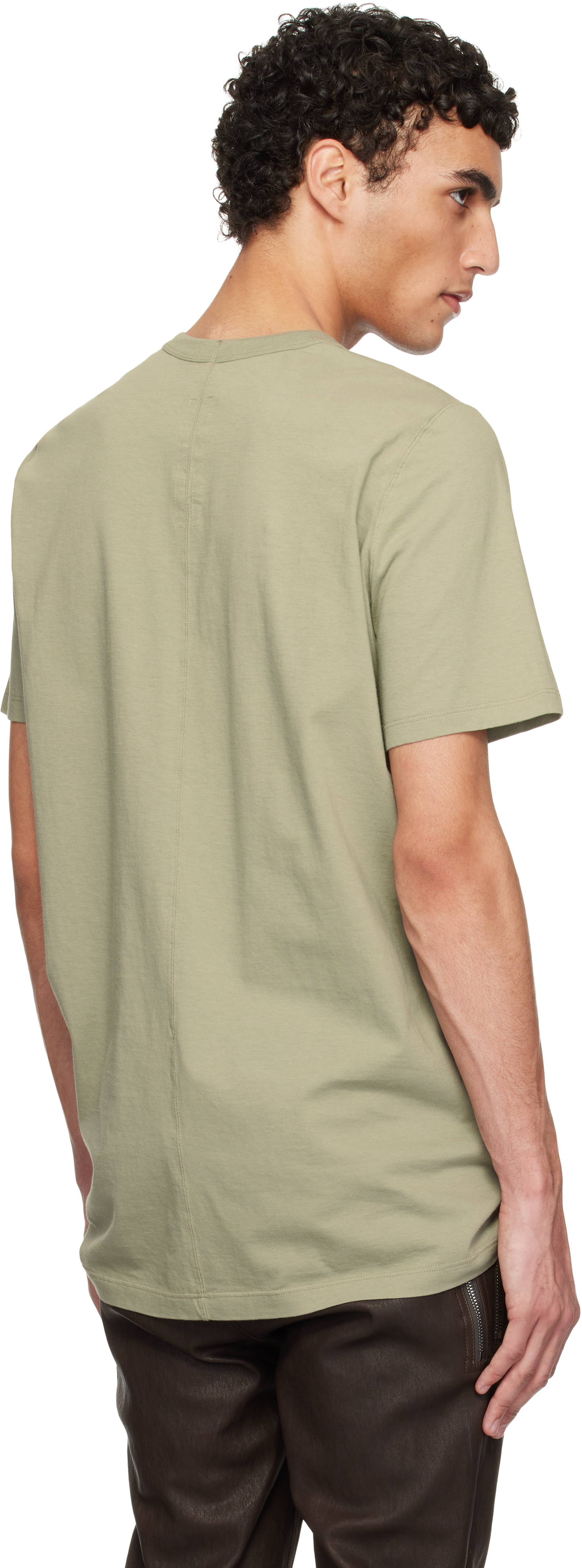 Rick Owens Green Hollywood Level T-shirt In 15 Celadon