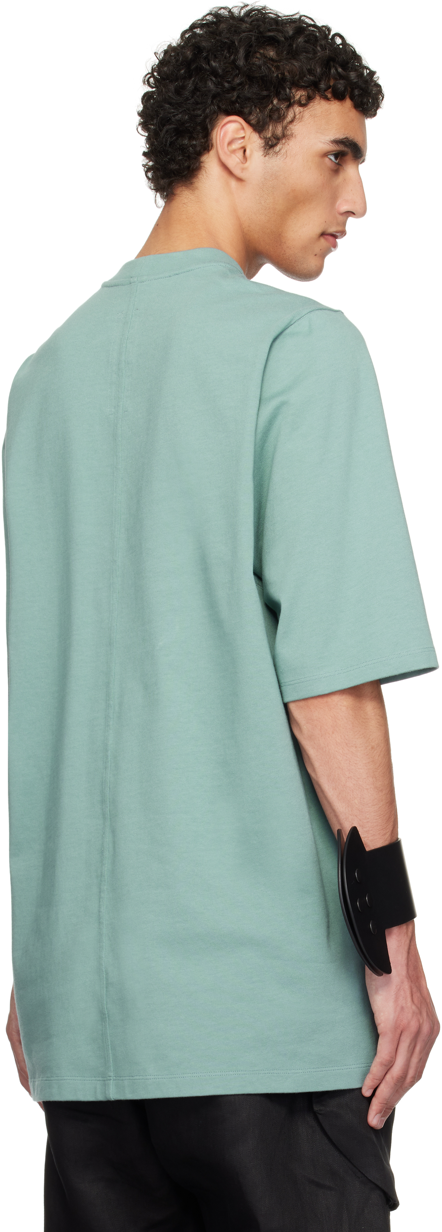 Rick Owens Blue Hollywood Jumbo Ss T-shirt In 66 Mouthwash