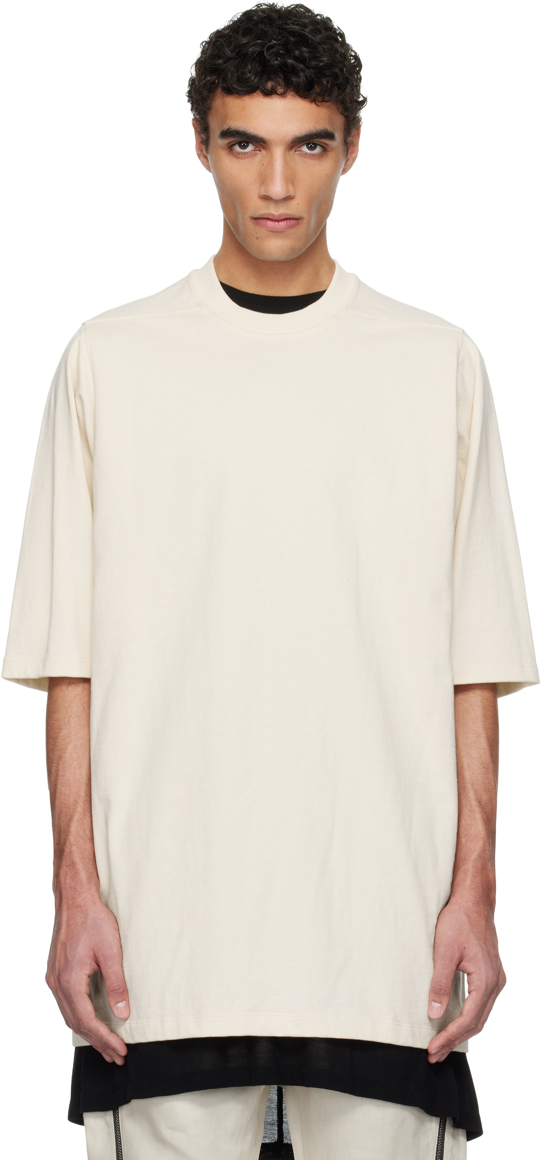 【関税込み】Rick Owens オフホワイト Hollywood Level Tシャツ Off-White Hollywood Jumbo T-shirt by Rick Owens on Sale