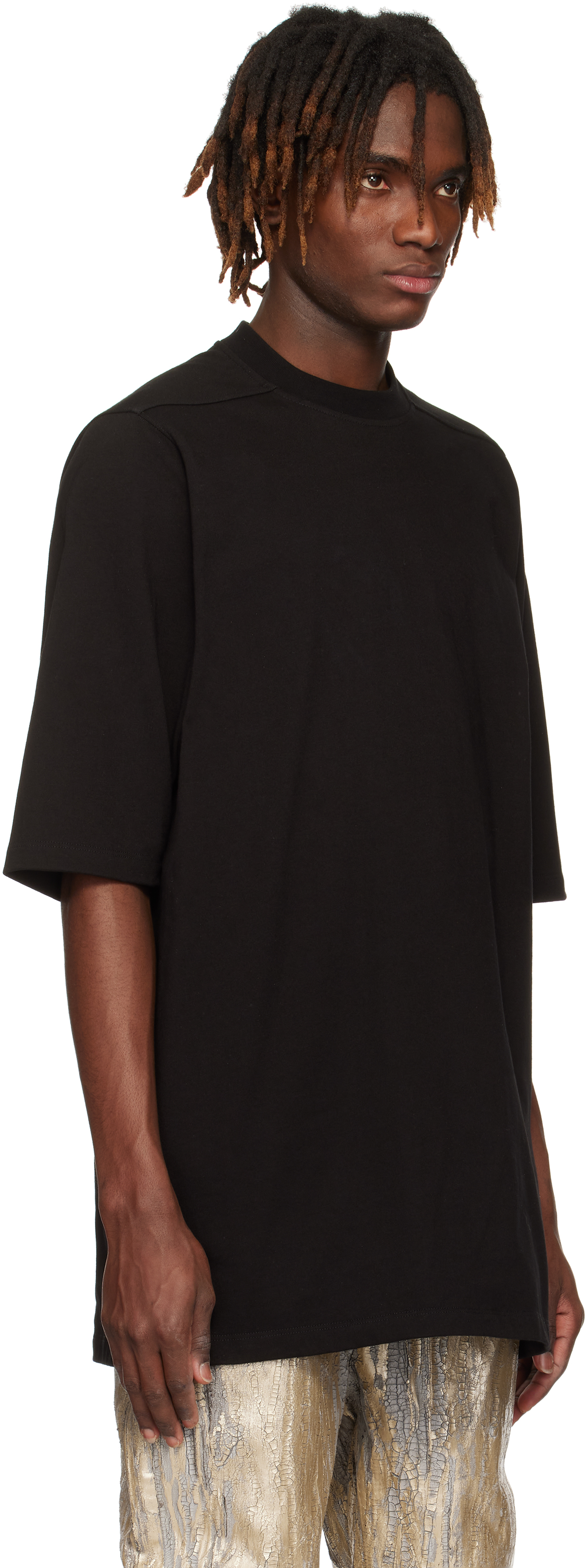 Rick Owens Black Hollywood Tommy T-shirt In 09 Black