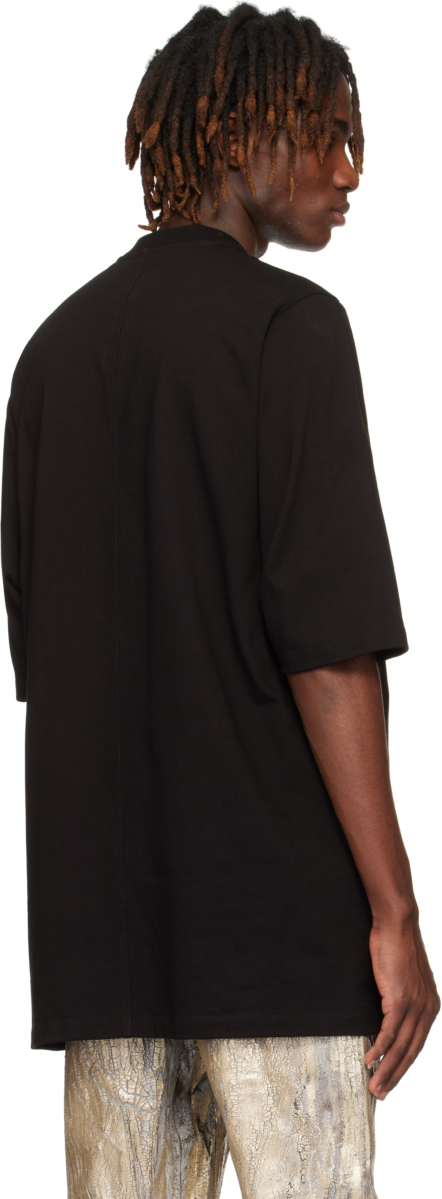 Rick Owens Black Hollywood Tommy T-shirt In 09 Black