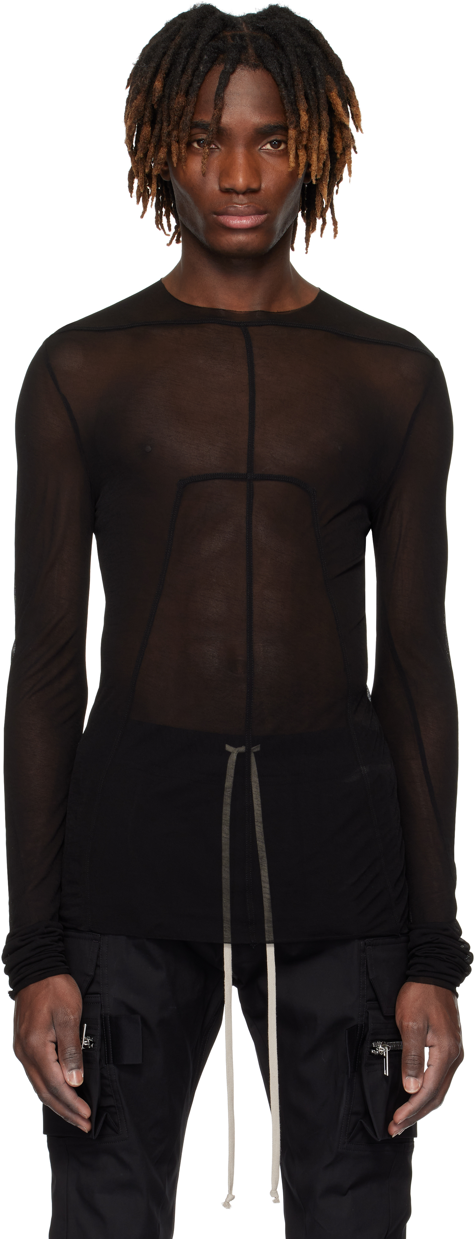 【関税&送料込み】Rick Owens Edfu T-Shirt Black Hollywood Edfu T-shirt by Rick Owens on Sale