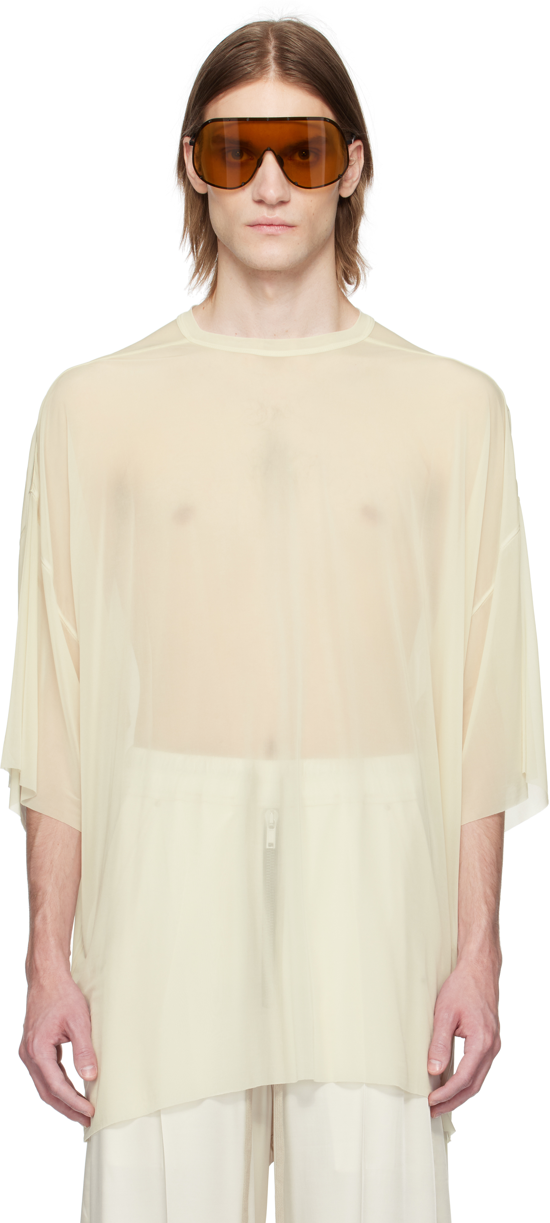 【関税込み】Rick Owens オフホワイト Hollywood T トップス Rick Owensのオフホワイト Hollywood T トップスがセール中