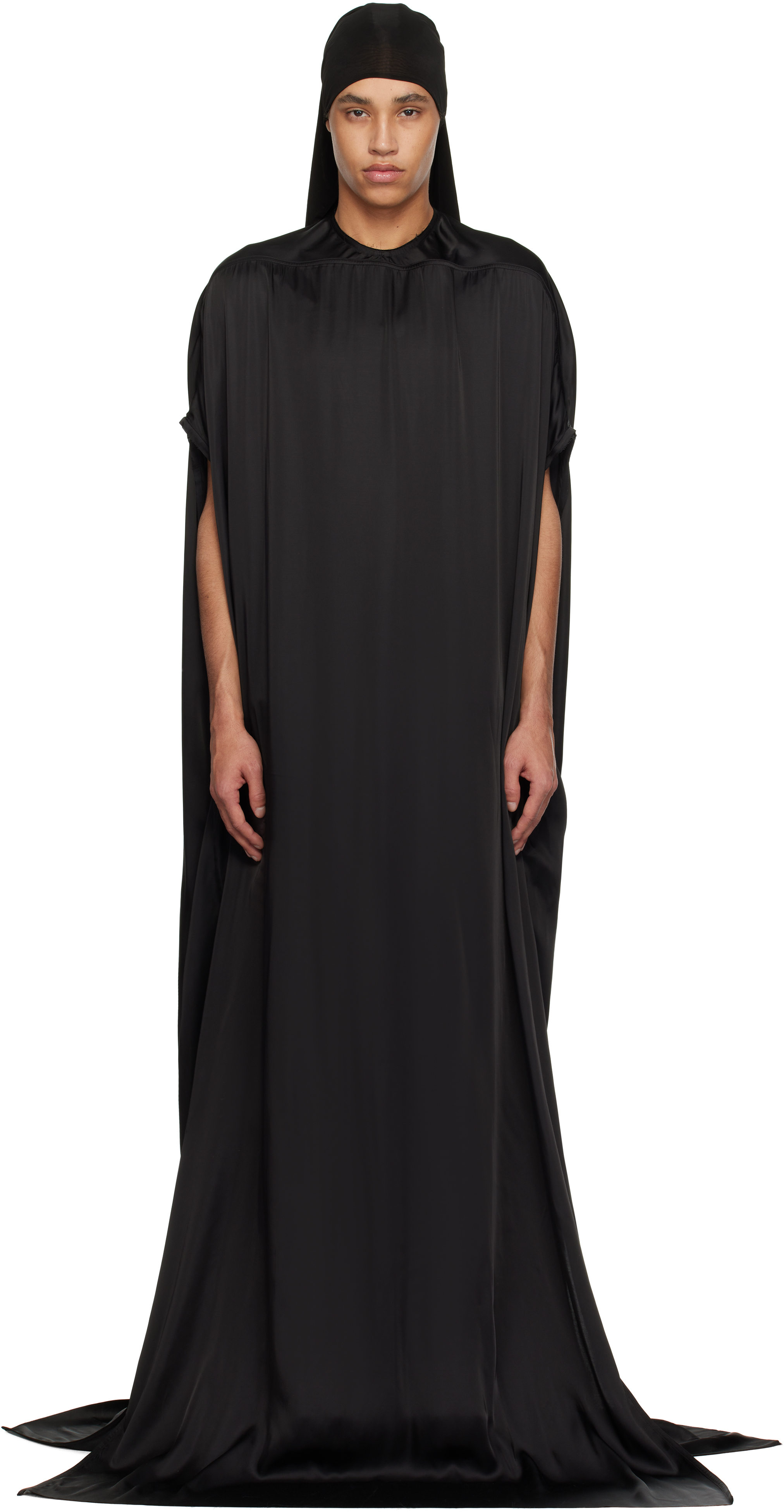 【関税込み】Rick Owens ブラック Hollywood  マキシドレス Rick Owensのブラック Hollywood Tommy Gown マキシワンピースが