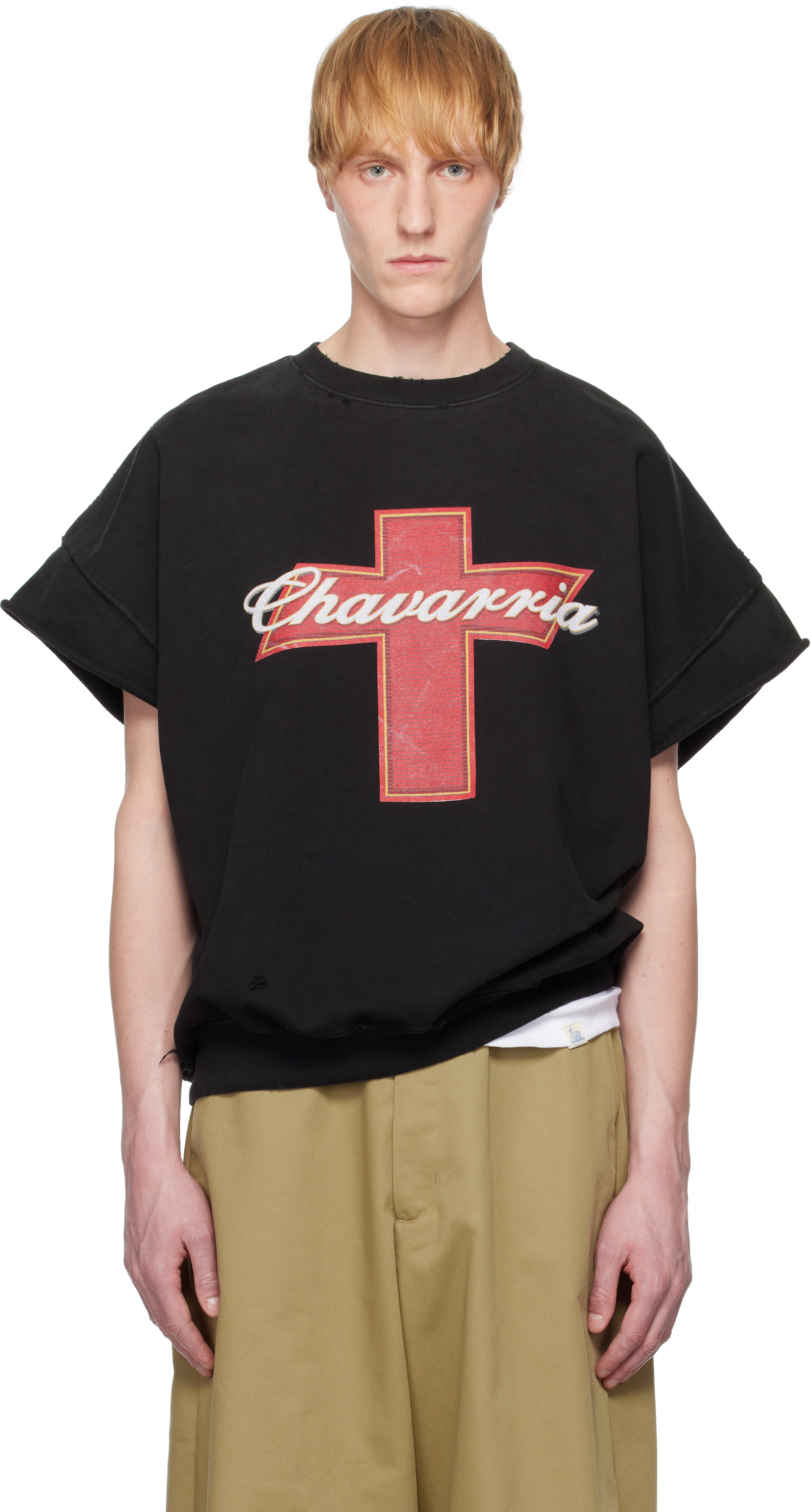 Willy Chavarria Black Budweiserria Muscle T-shirt