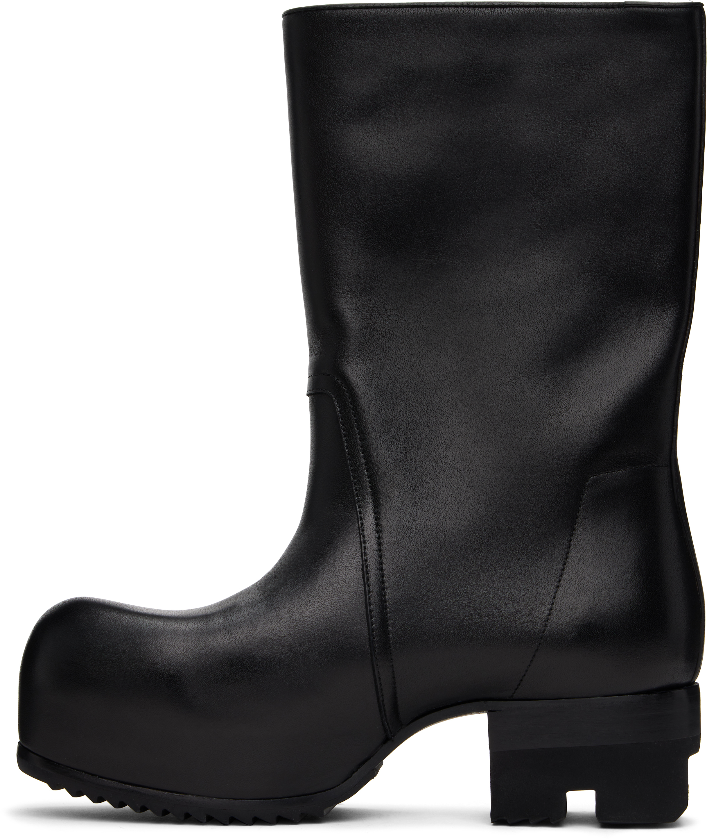 Rick Owens Black Hollywood Bahaus Ballast Boots In 09 Black