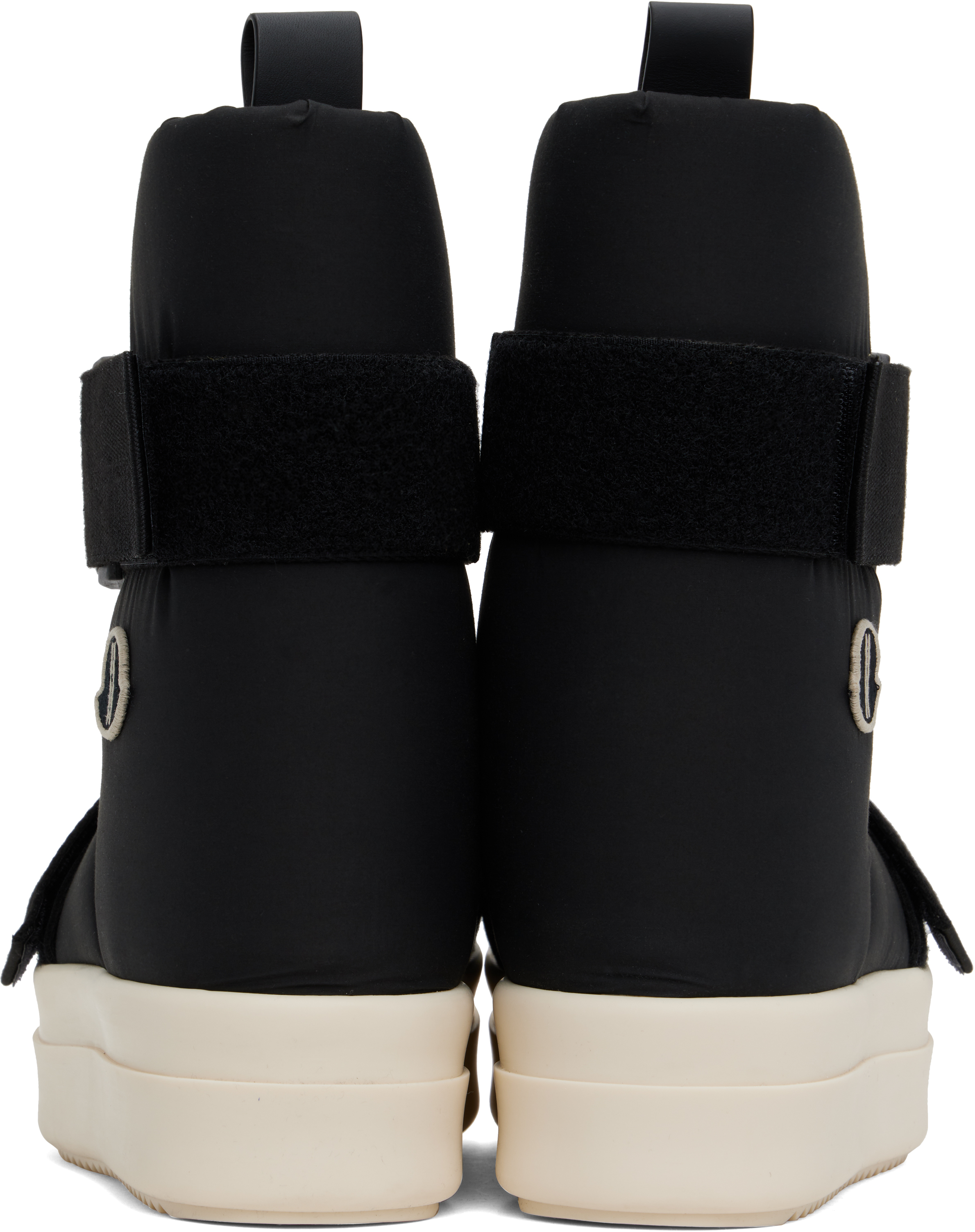 Rick Owens Moncler + Black Low Splint Boots In 999 Black