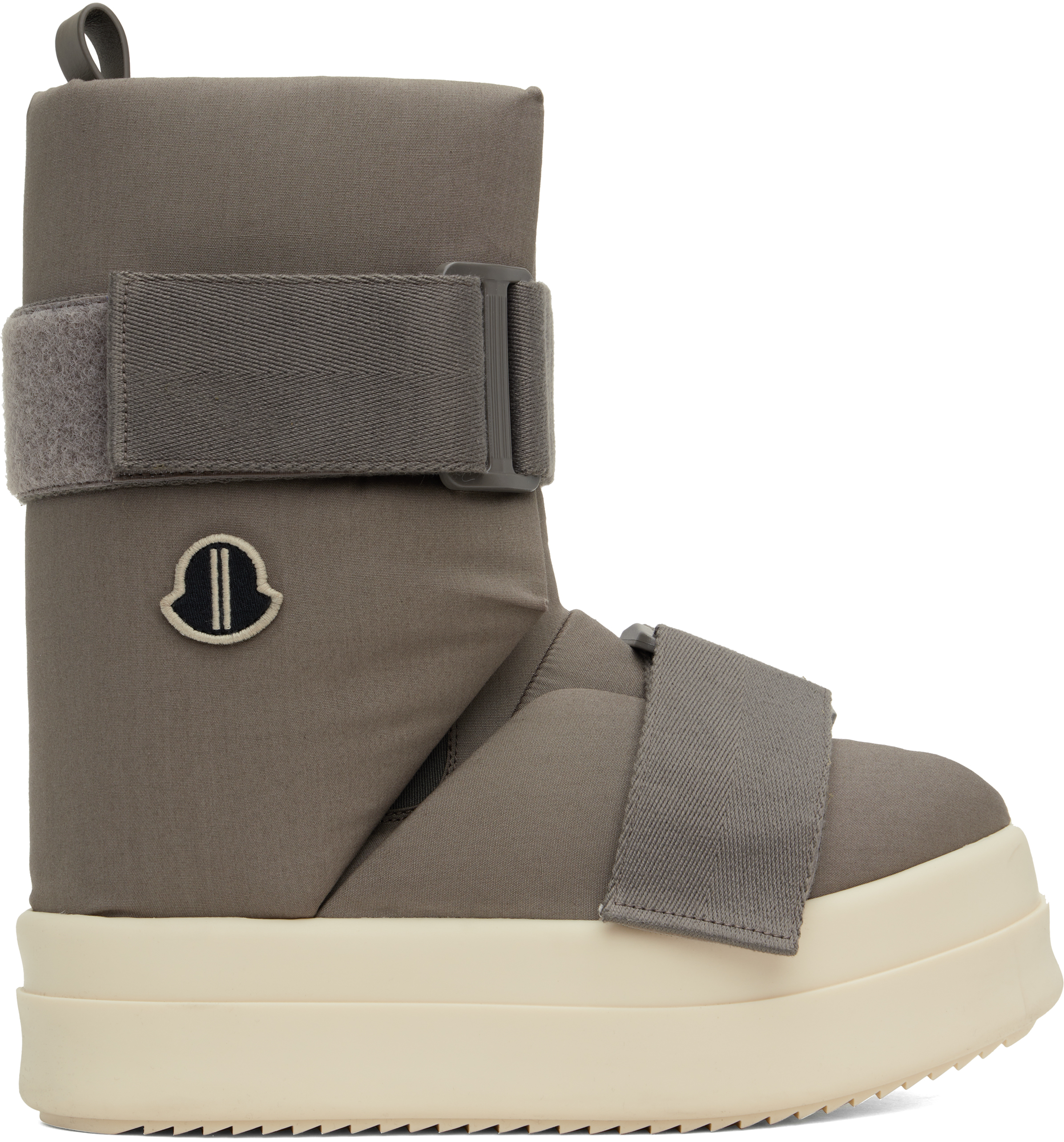 Moncler + Rick Owens Gray Low Splint Boots