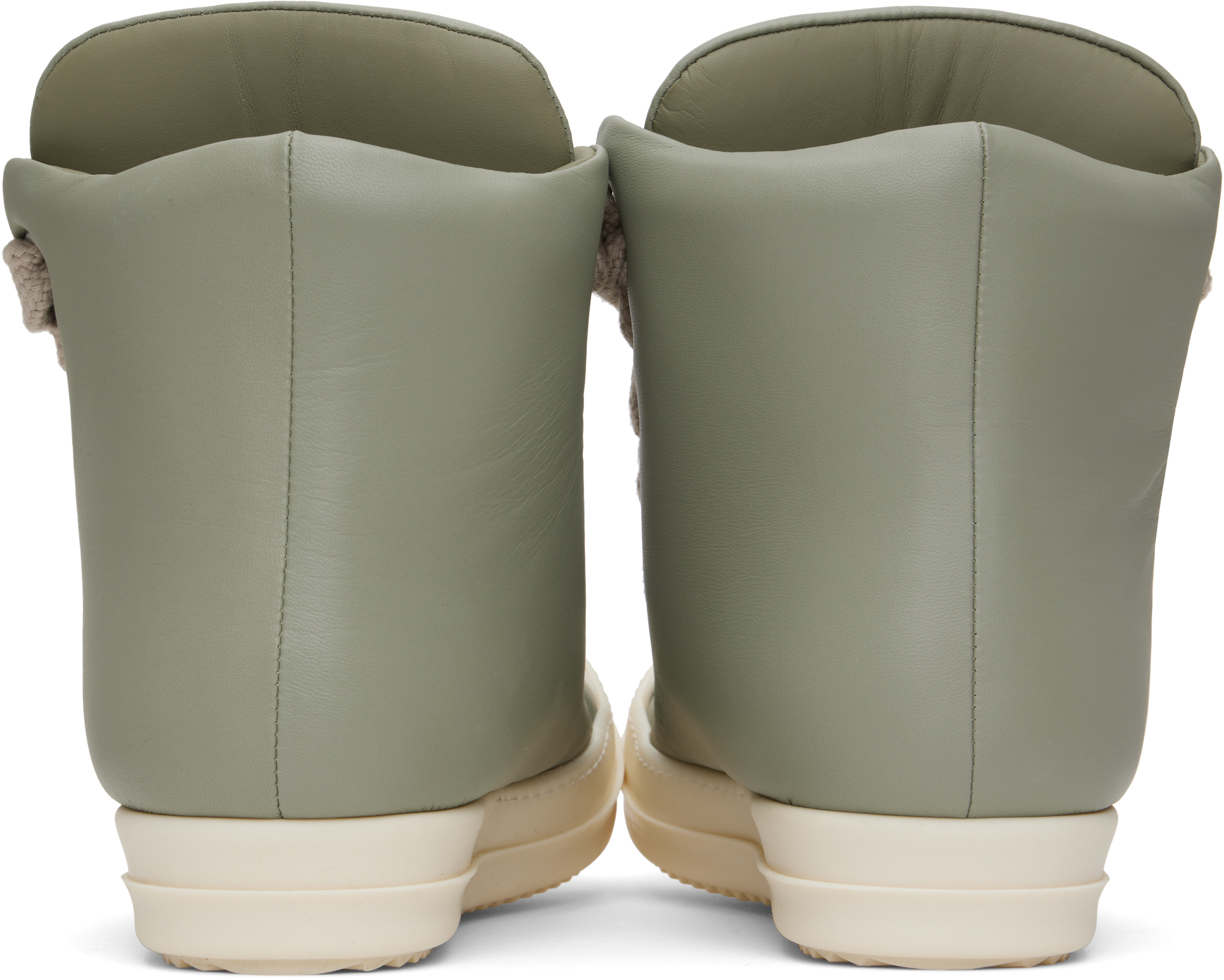 【Rick Owens】グリーン Hollywood Jumbolaceスニーカー Rick Owens Green Hollywood Jumbolace Sneakers In 1511