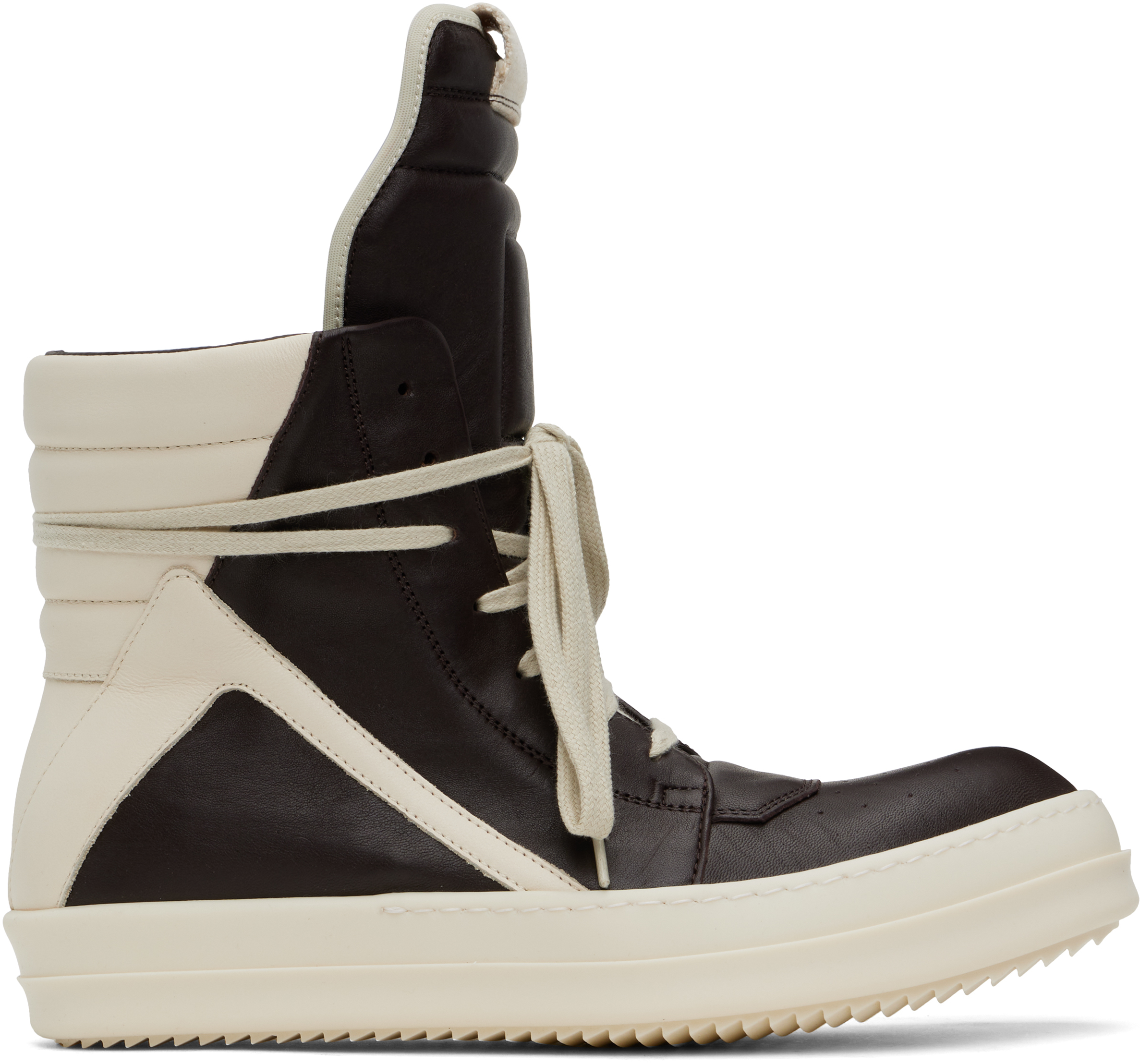 Rick Owens: ブラウン＆オフホワイト Hollywood Geobasket
