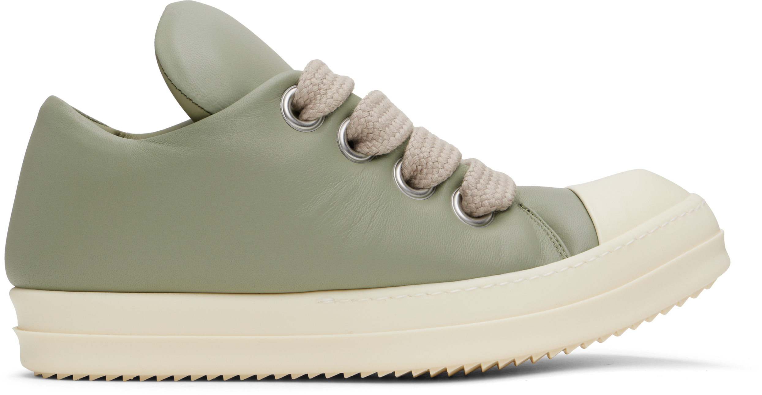 関税込【RICK OWENS】グリーン Hollywood ヌバック スニーカー Green Hollywood Low Sneakers by Rick Owens on Sale