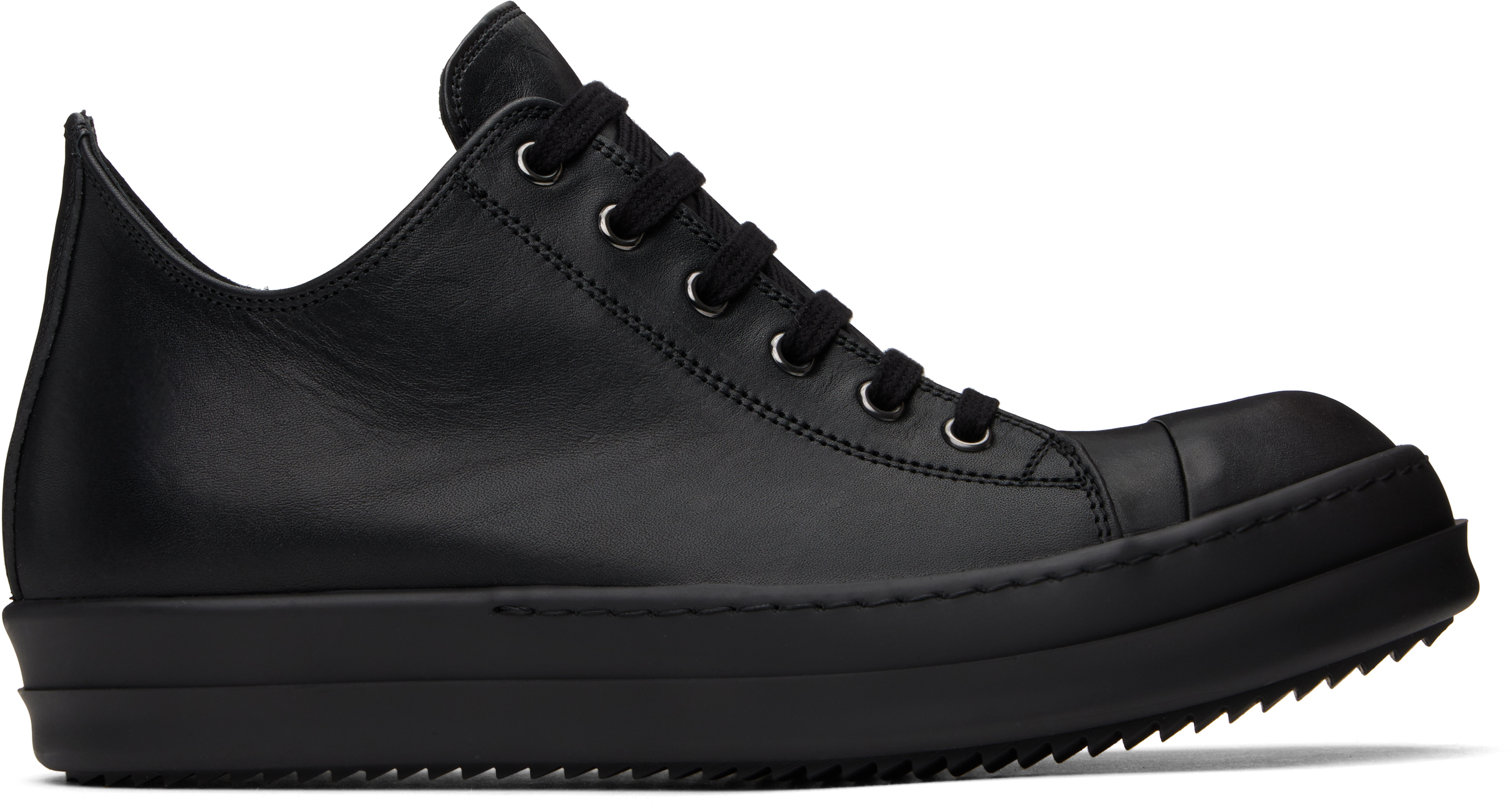 【Rick Owens】ブラック Hollywoodローカットスニーカー Rick Owens: ブラック Hollywood ローカットスニーカー | SSENSE