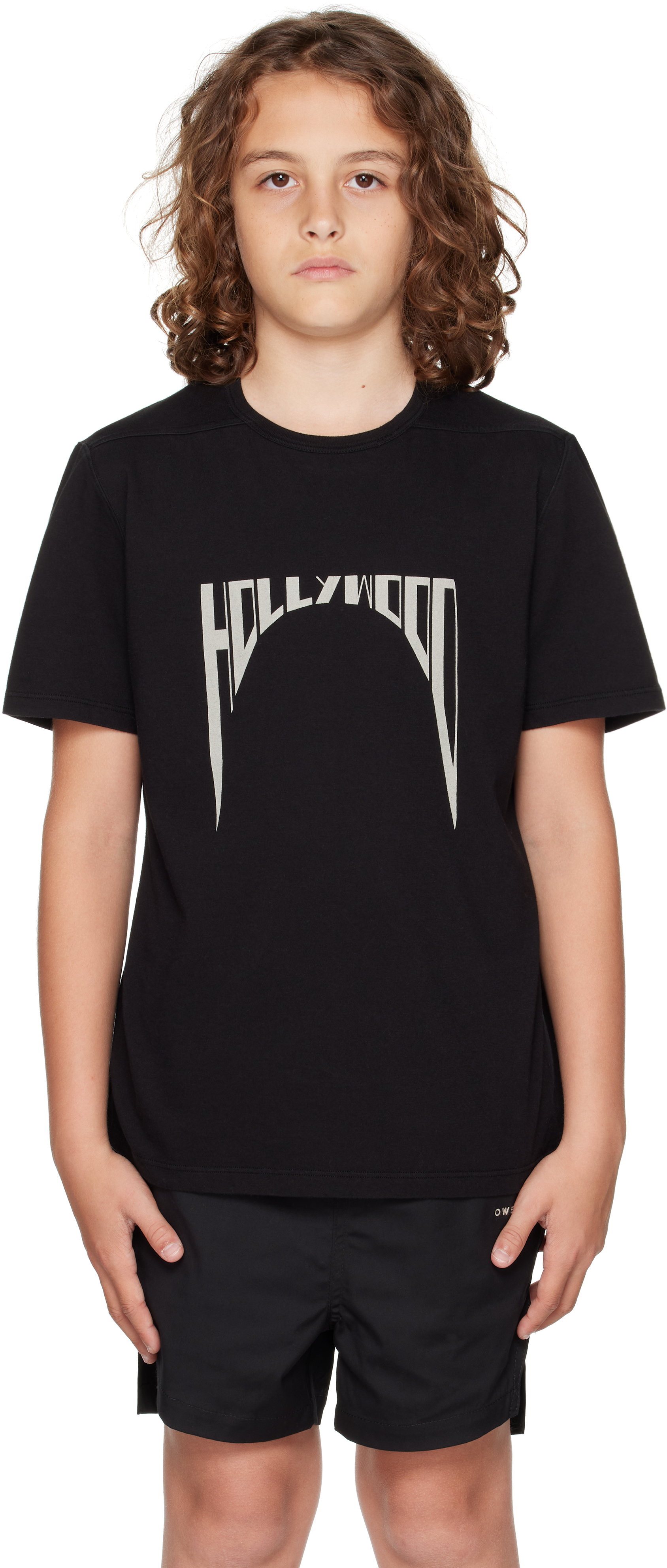 Kids Black Hollywood Level T-shirt by Rick Owens | SSENSE