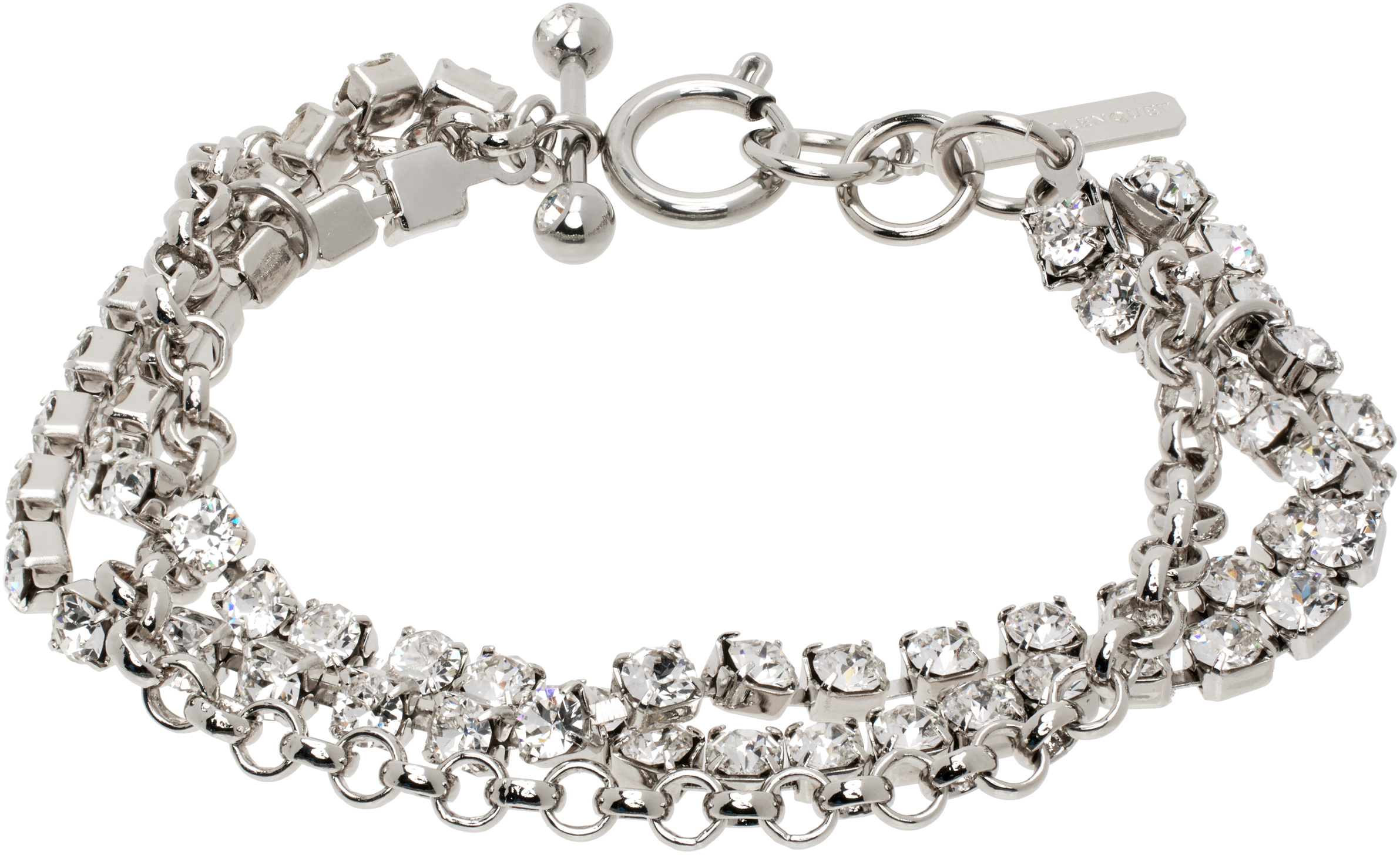 Justine Clenquet Liv クリスタル ブレスレット シルバー Justine Clenquetのシルバー Liv クリスタル ブレスレットがセール中