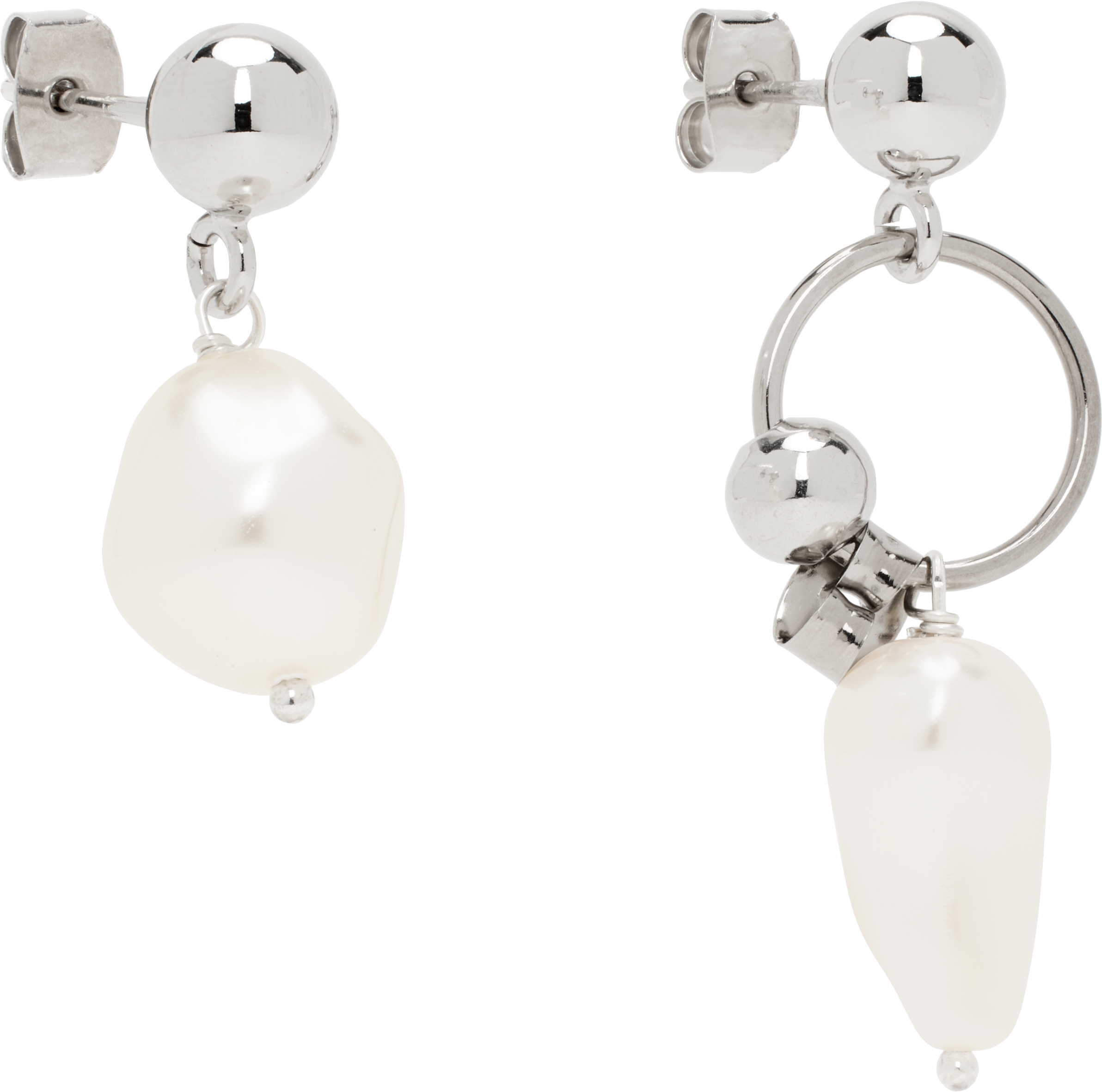 ピアス Justine Clenquet RYDER EARRINGS (RYDEREARRINGS PALLADIUM) Justine Clenquet Silver Richie Earrings In Palladium | ModeSens