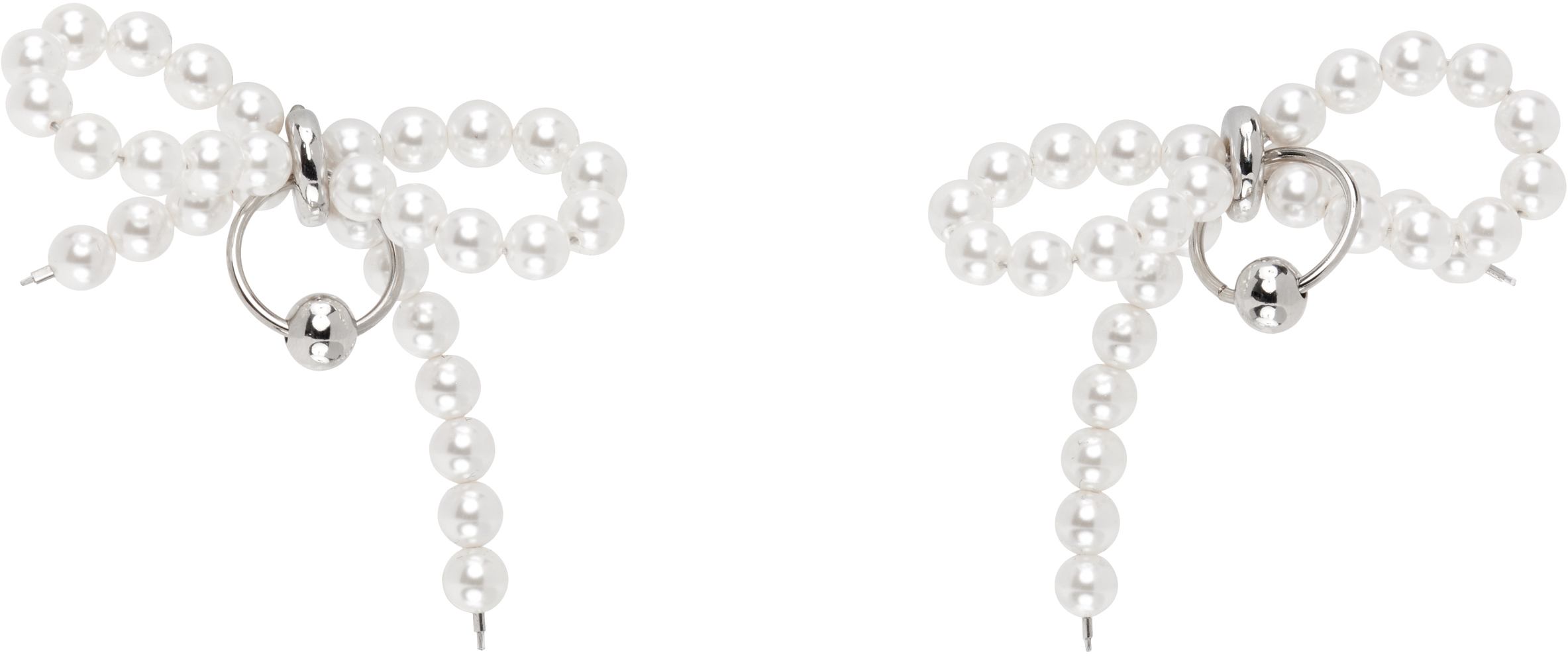Justine Clenquet  Sheena ピアス リボン＆パール Justine Clenquet - Sheena earrings
