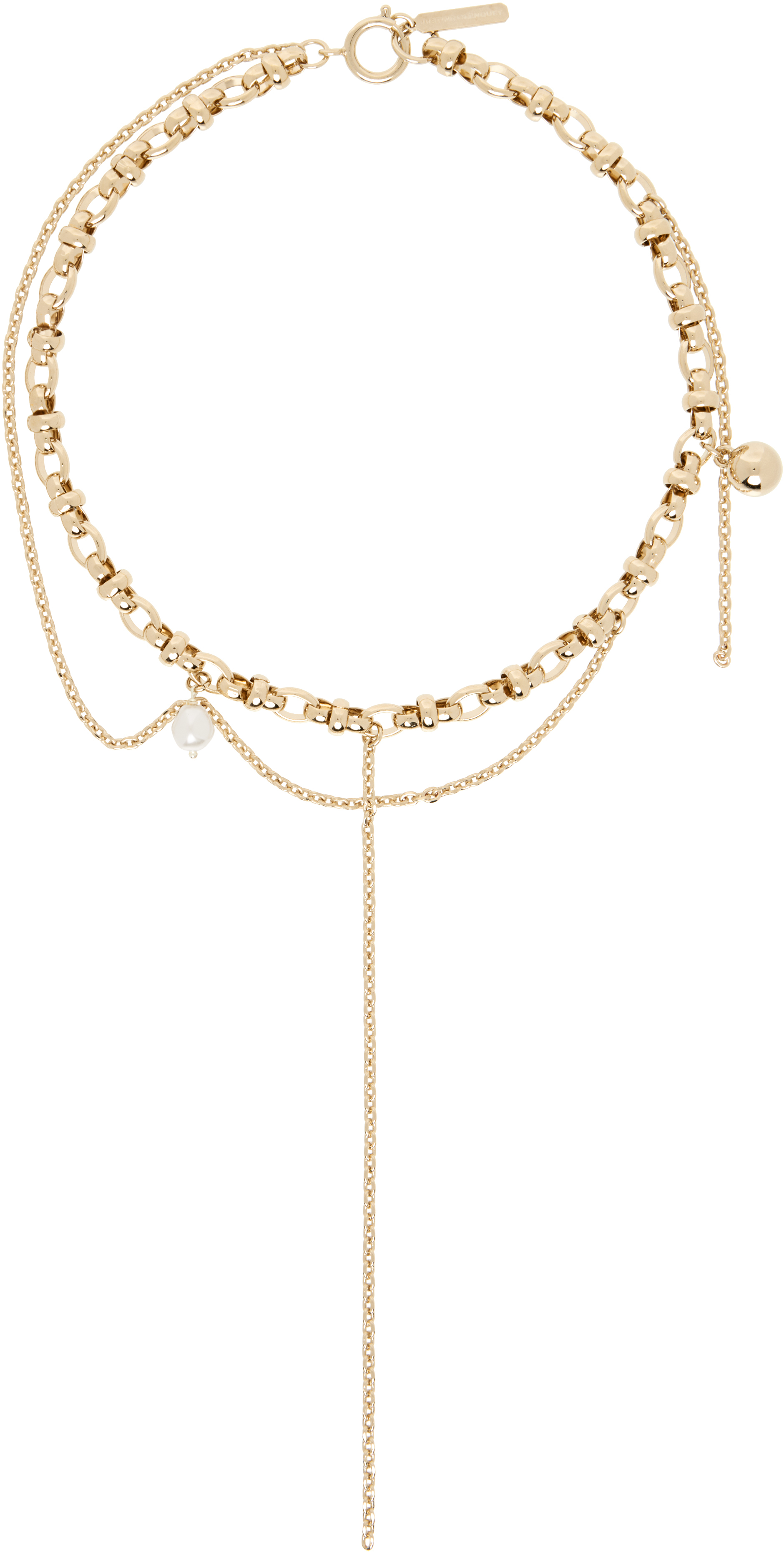 Justine Clenquet SSENSE限定 Winonaネックレス Justine Clenquet: SSENSE限定 ゴールド Winona ネックレス