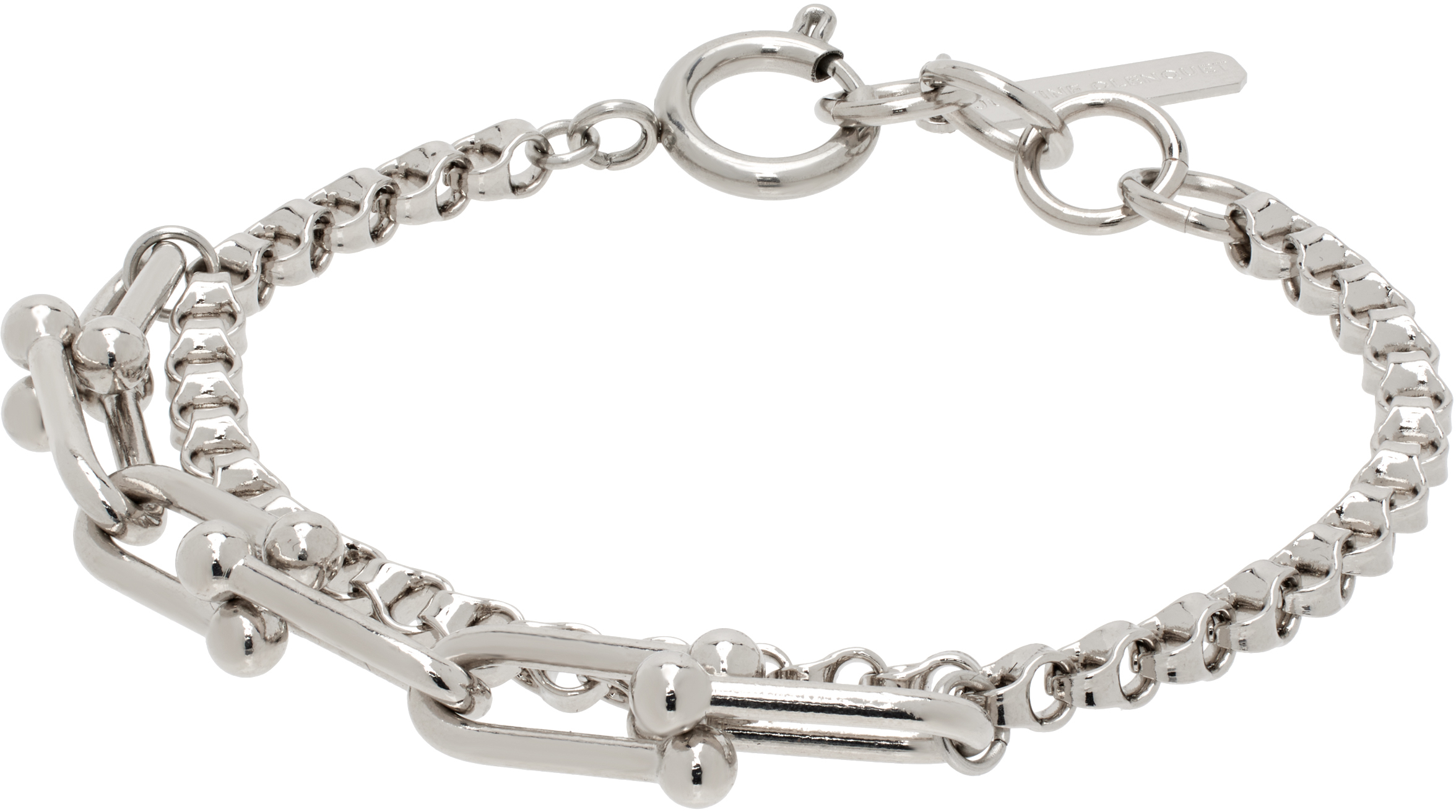 Justine Clenquet 国内発送 HANEL ブレスレット Justine Clenquet: シルバー Hanel ブレスレット | SSENSE 日本
