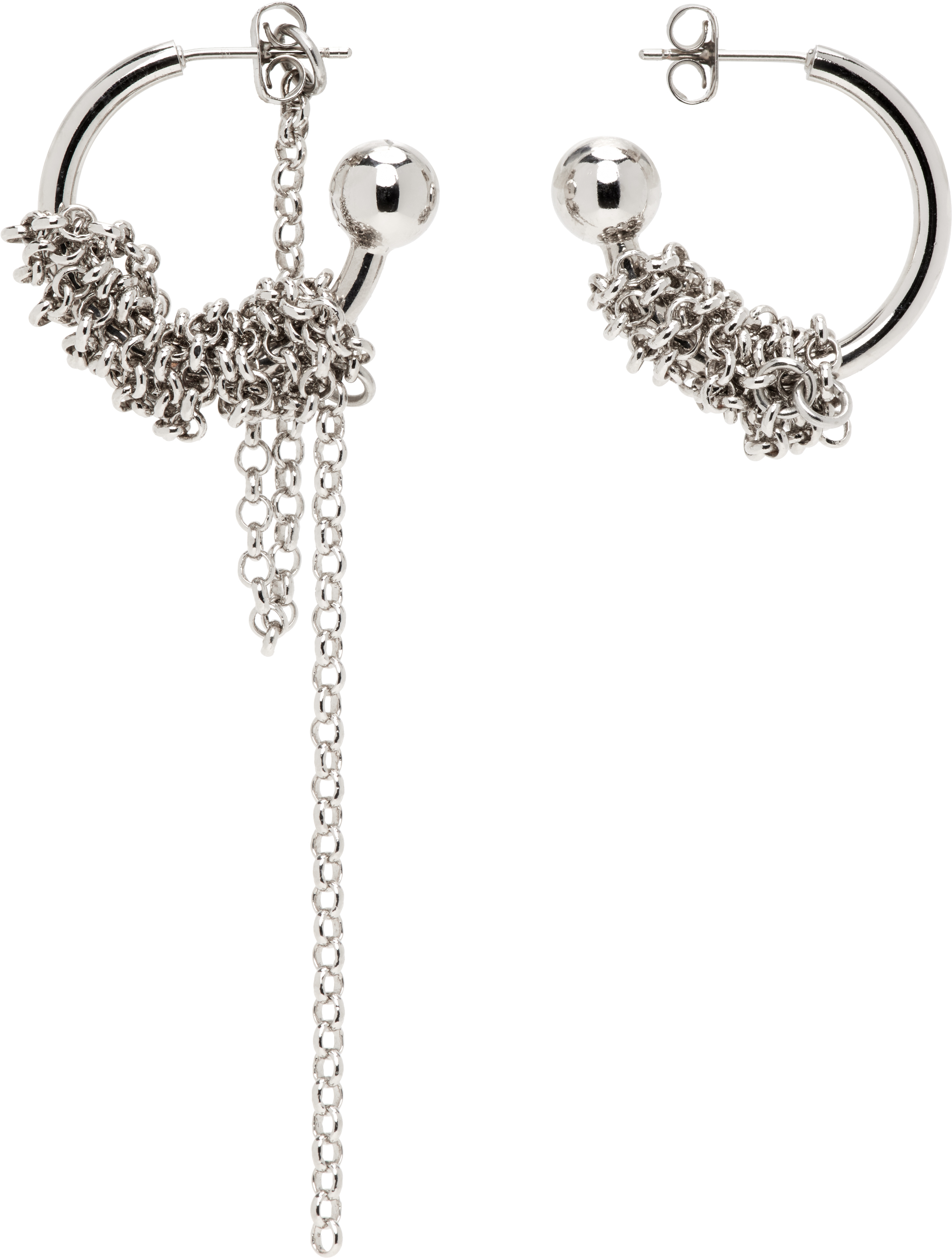 【Justine Clenquet】関税送料込★VERA ピアス Justine Clenquet: シルバー Vera ピアス | SSENSE 日本
