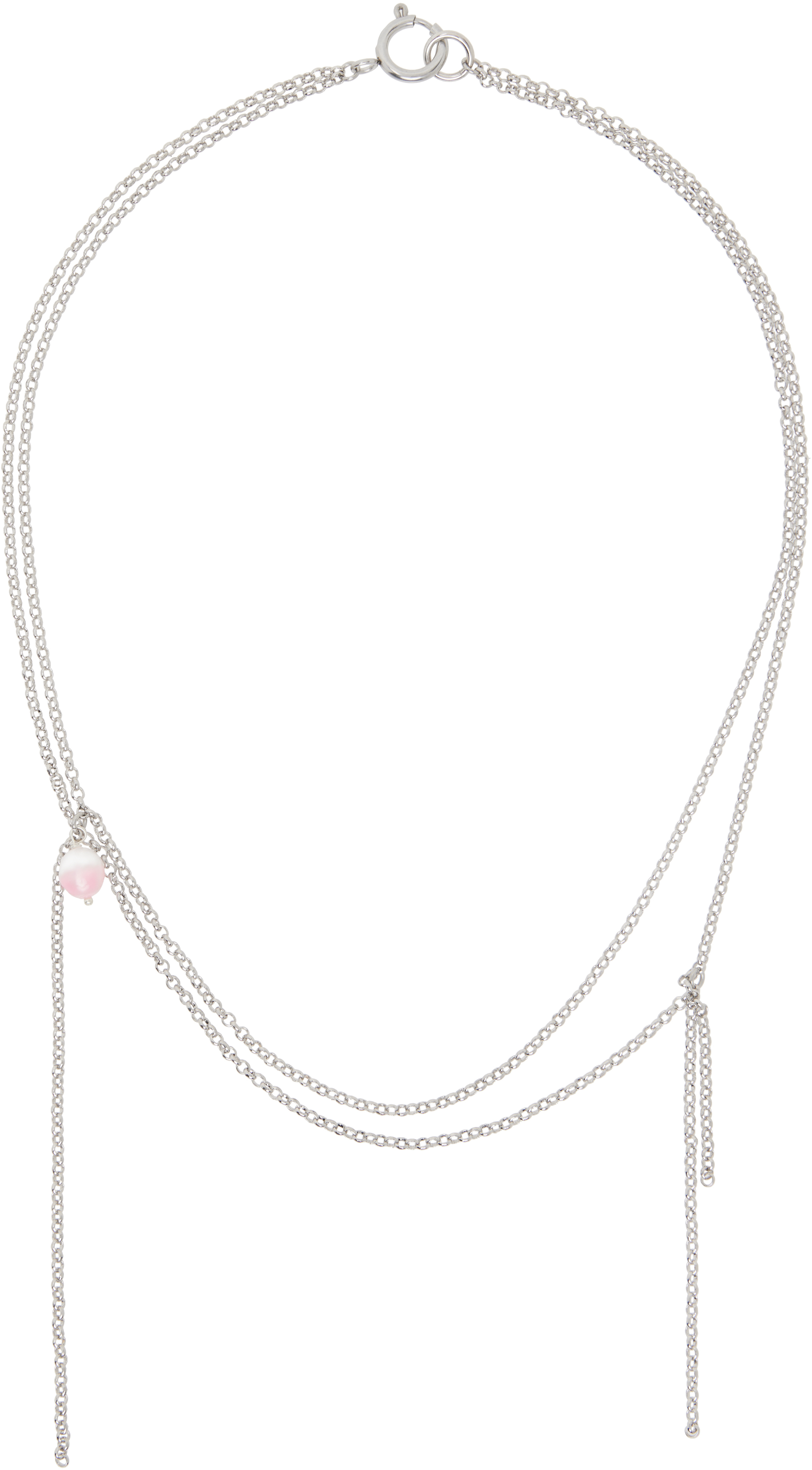 Justine Clenquet: Silver Nikki Necklace | SSENSE